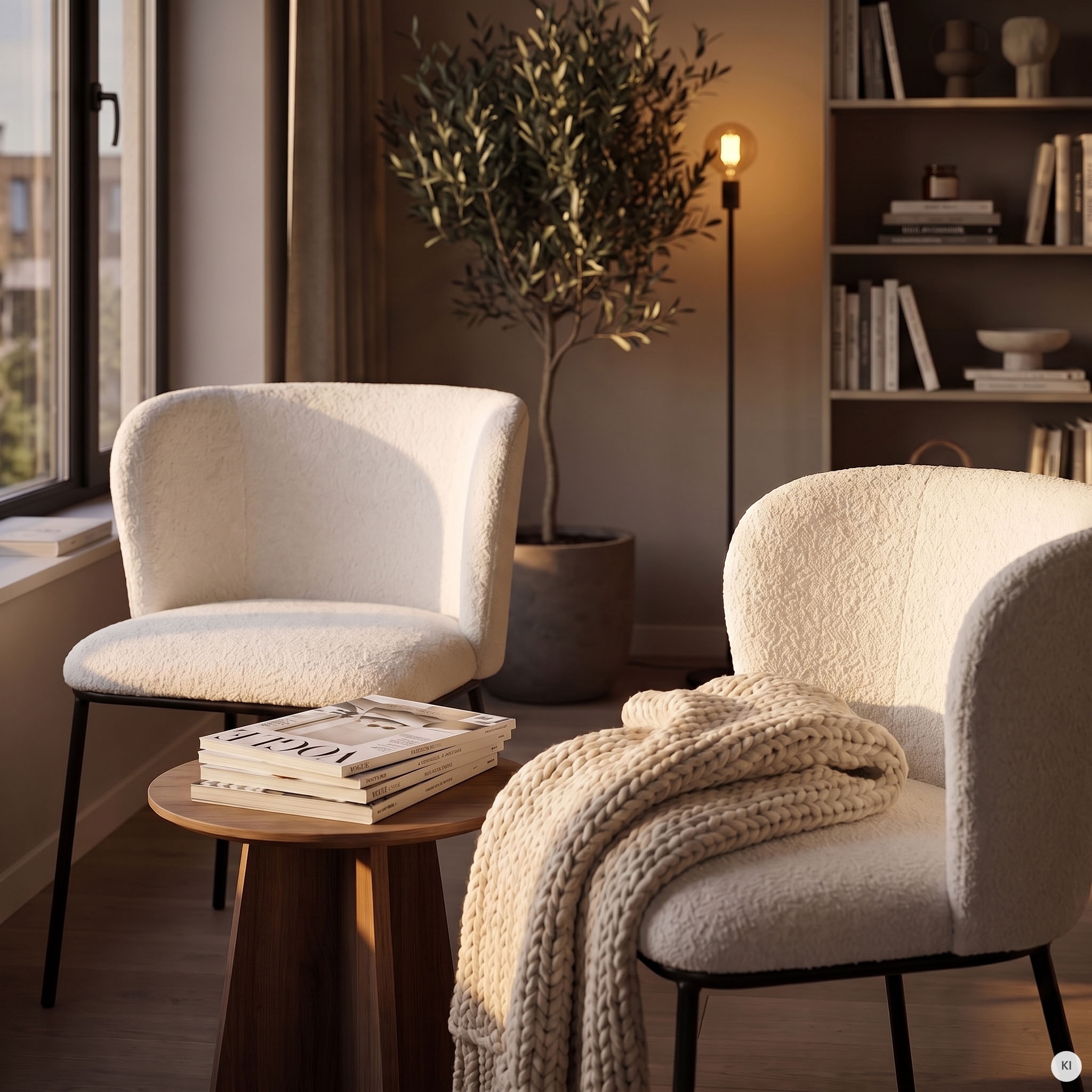 SalesFever Chaise à 4 pieds »Stuhl mit vier Füssen« (Ensemble) 2 cuislot de deux avec dossier arrondi