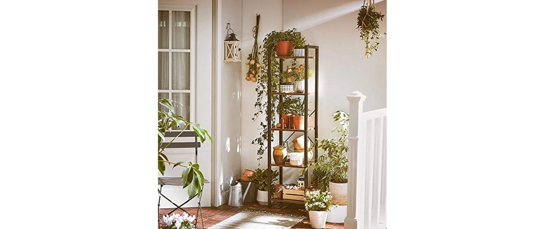 VASAGLE Étagère »40 x 30 x 146 cm, Braun/Schwarz«