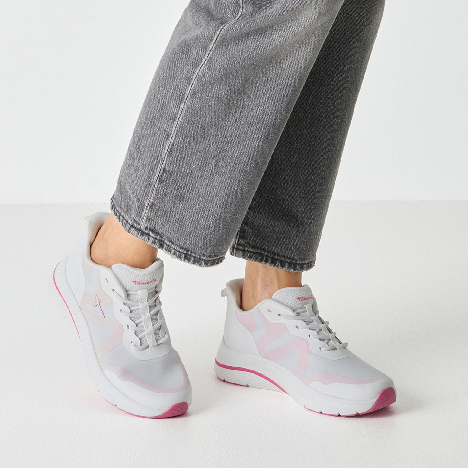 Tamaris Baskets slip-on  plateforme, chaussure de loisirs, chaussure basse, mocassin avec garniture contrastée