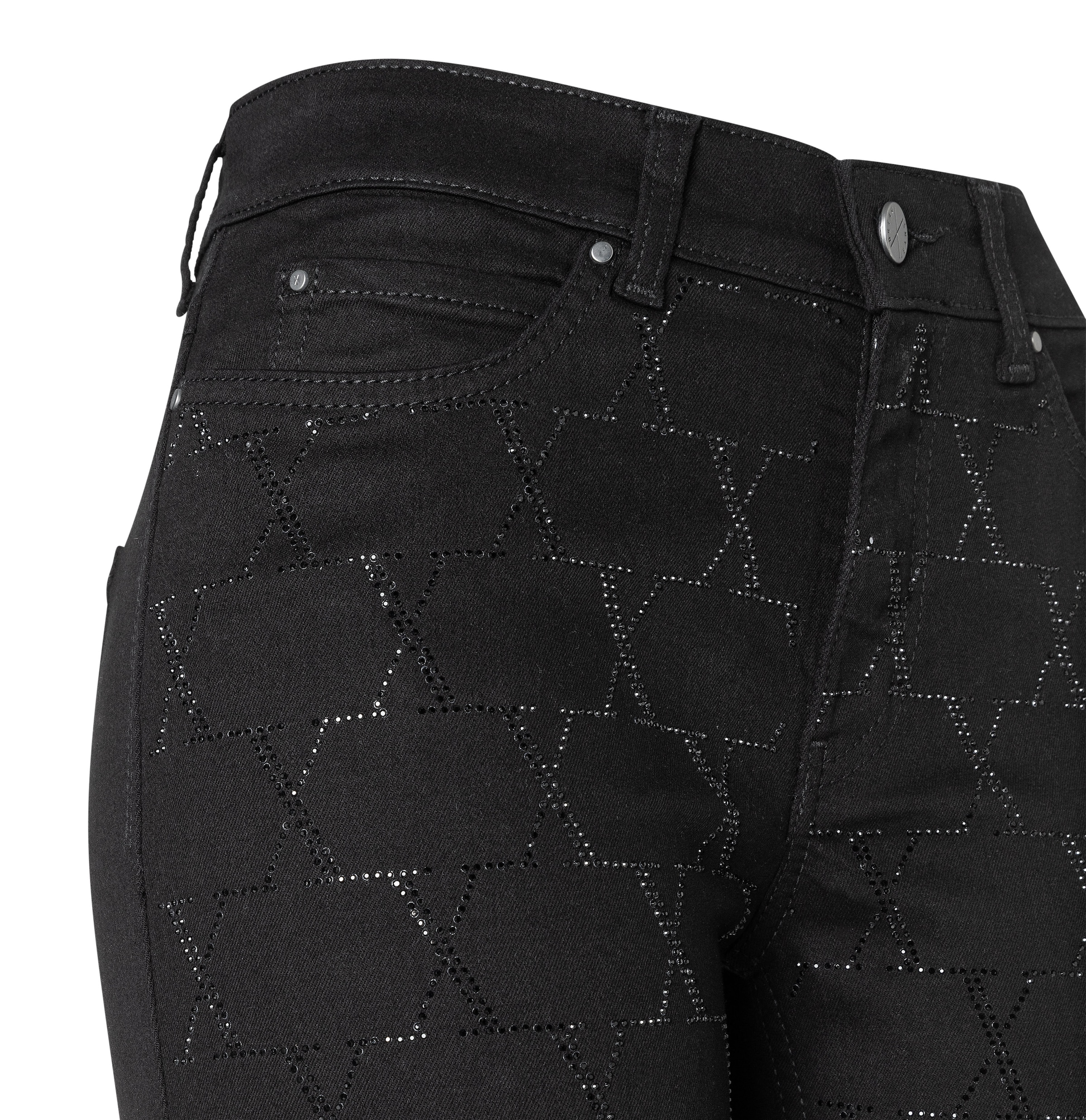 MAC Skinny-fit-Jeans »DREAM SKINNY chain glitter«, mit Glitzersteine Muster
