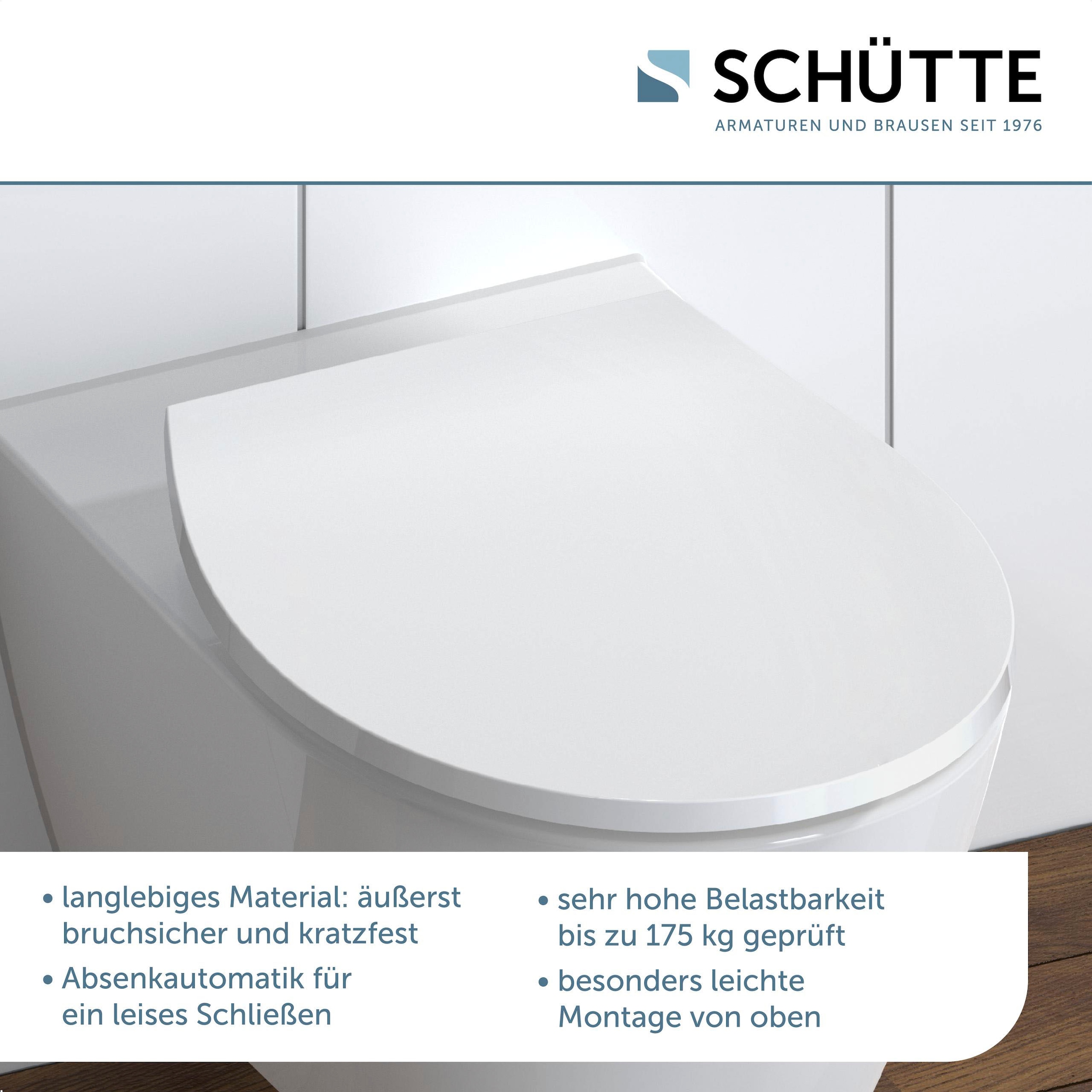 Schütte WC-Sitz mit LED, Absenkautomatik, Schnellverschluss