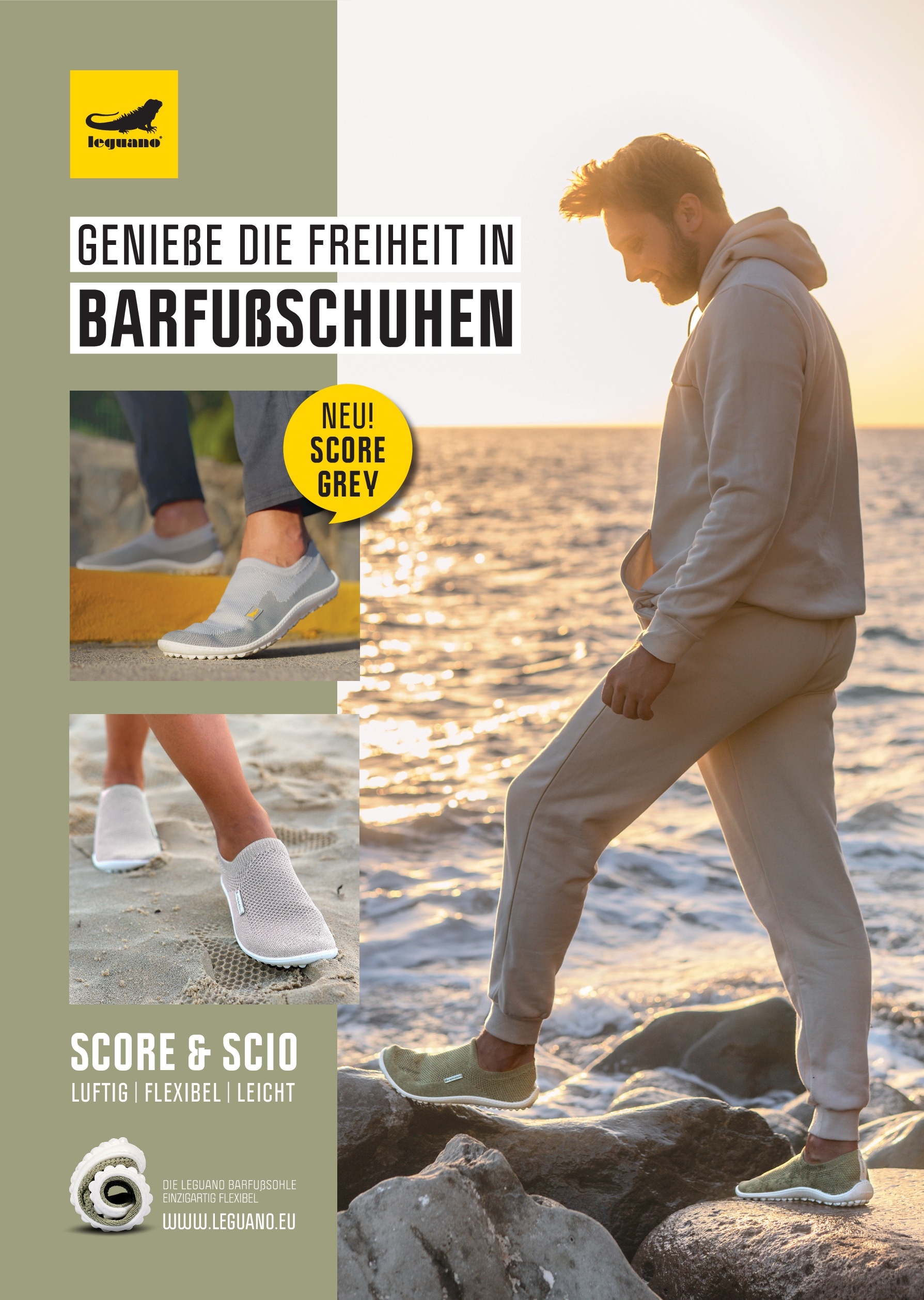 Leguano Barfussschuh »SCIO«  , Slipper, Bequemschuh mit speziell entwickelter Laufsohle