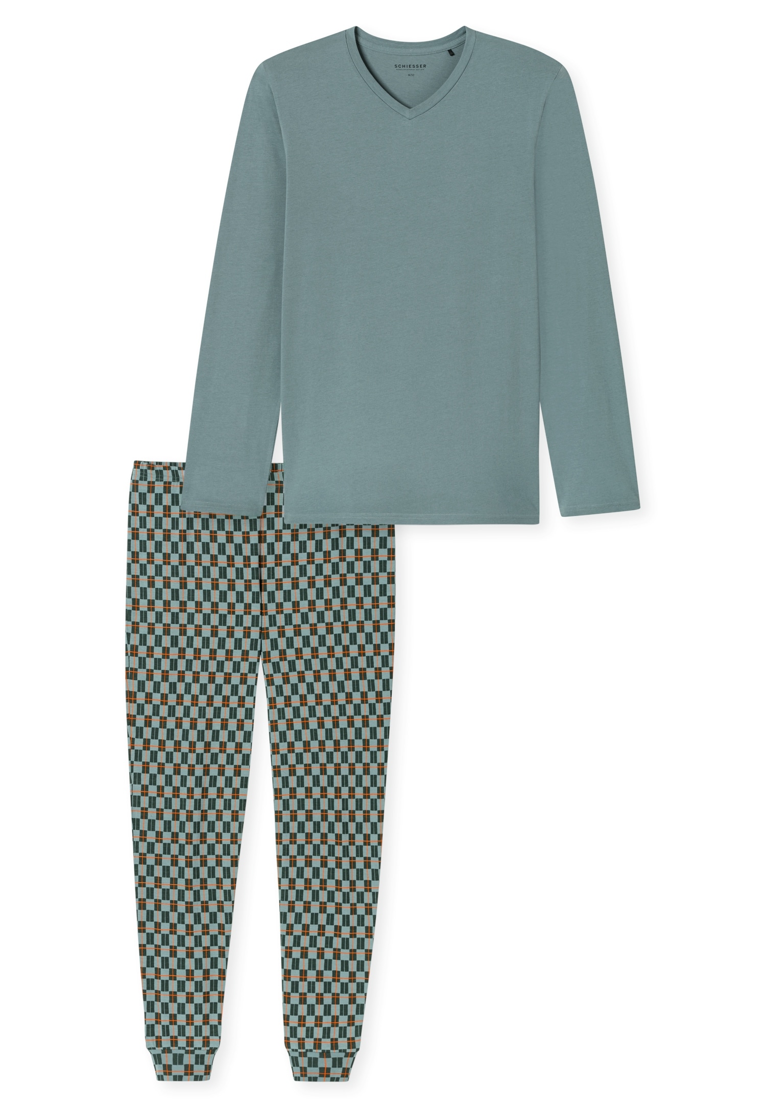 Schiesser Pyjama »Casual Essentials« 2 pièces mit bequemen Bündchen