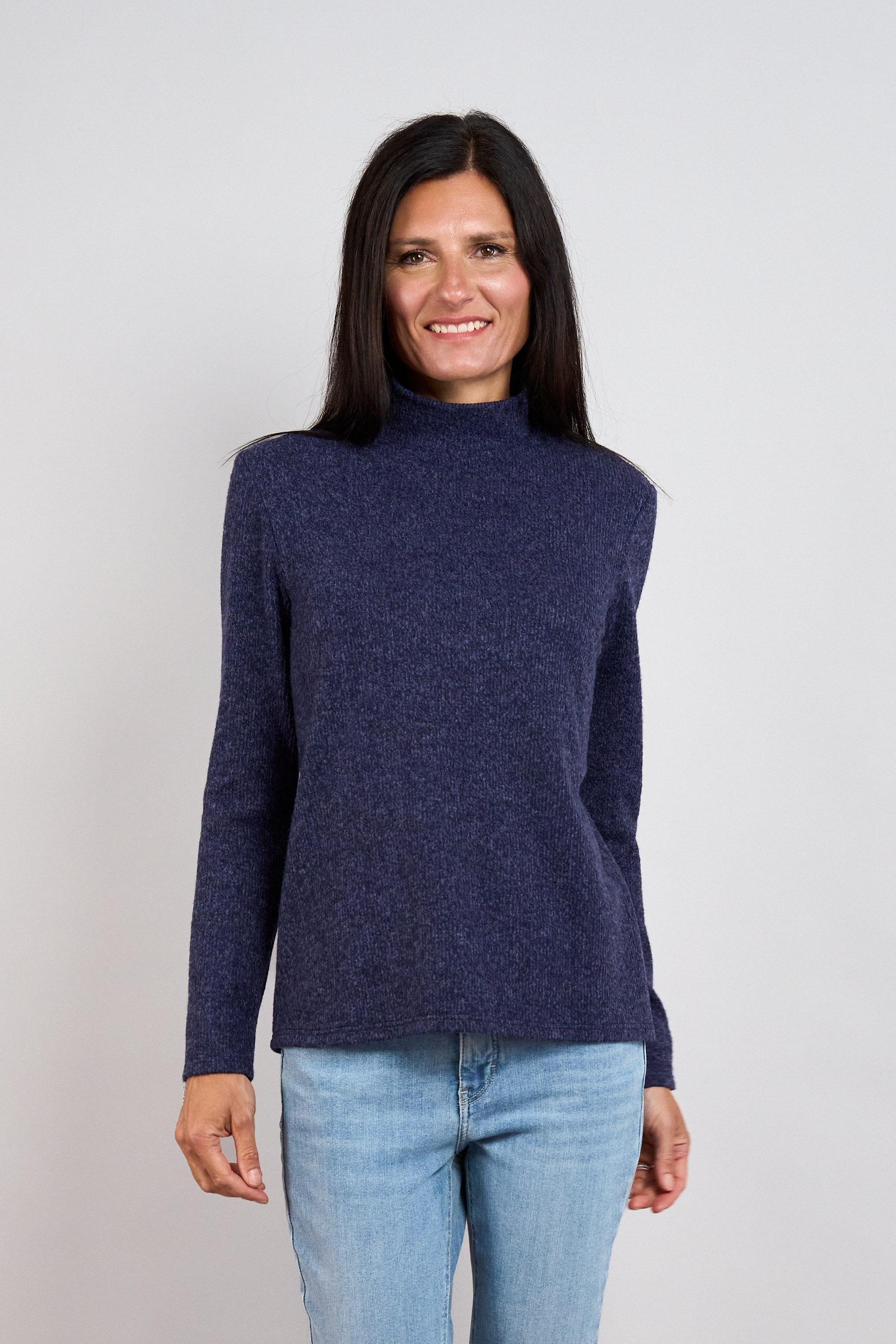 Seidel Moden Pull à col roulé mit feinem Strickmuster / mit Viskose und Stretch / MADE IN GERMANY