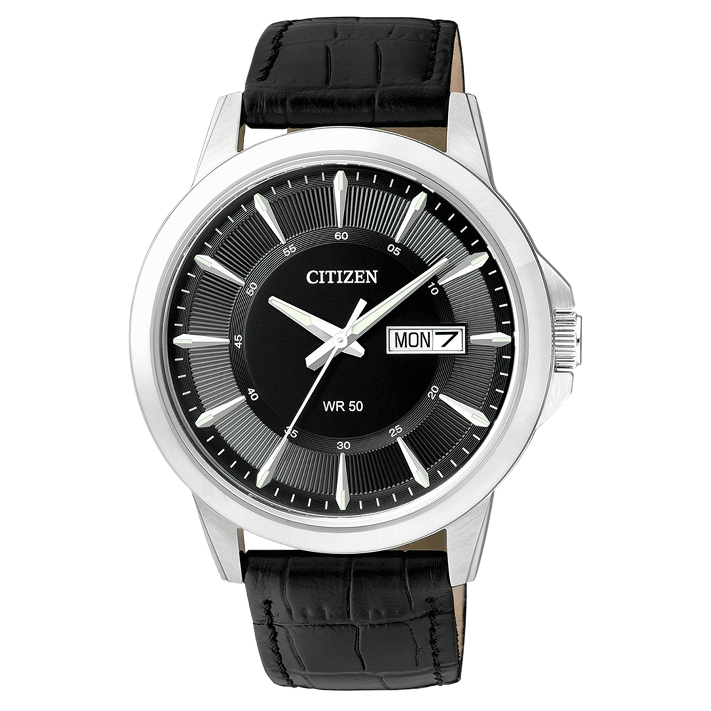 Citizen Quarzuhr Armbanduhr, Herrenuhr, Damenuhr, Lederarmband, Datum