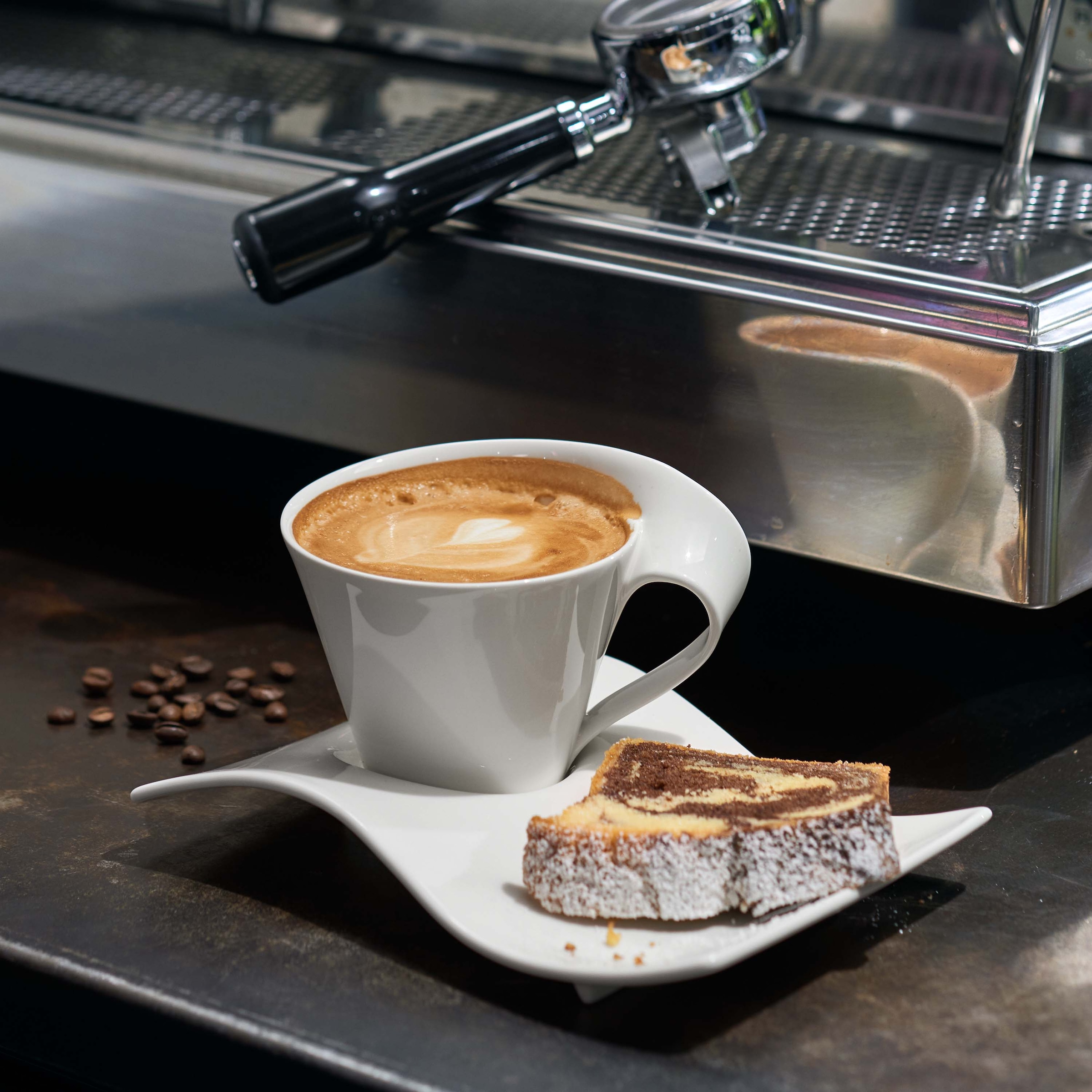 Villeroy & Boch Cappuccinotasse »NewWave Caffè Cappuccino-Set« Wellendesign