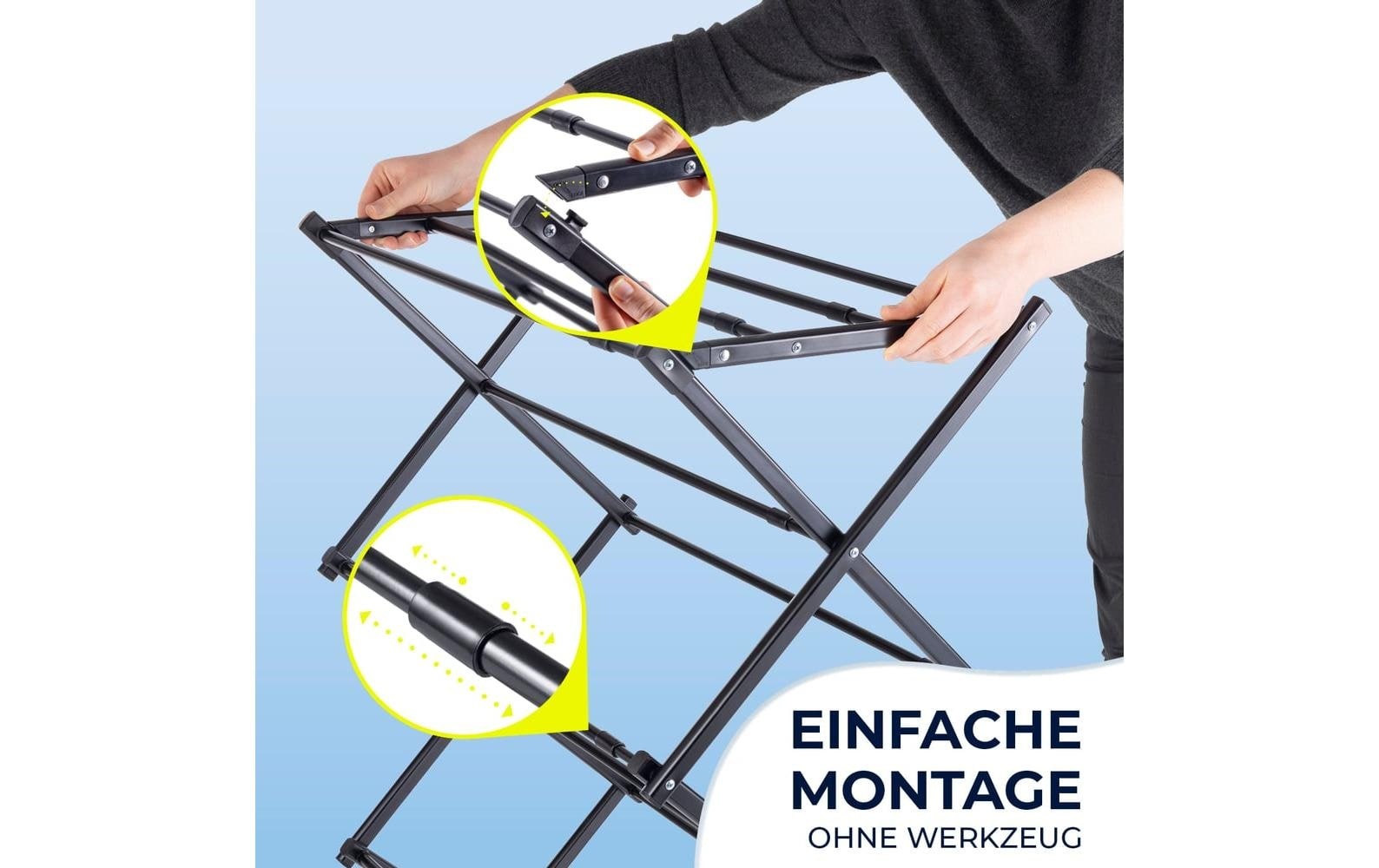 EASYmaxx Séchoir à linge »12 m« Ausziehbarer Wäschetrockner für kleine Haushalte