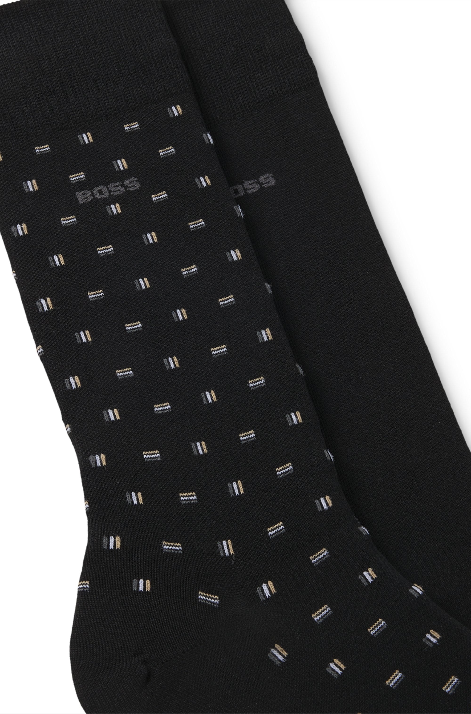BOSS Chaussettes d'affaires »2P RS Mini Iconic« 2 Couple tlg. Socken Pack aus 1x uni und 1x minimalistisches Muster