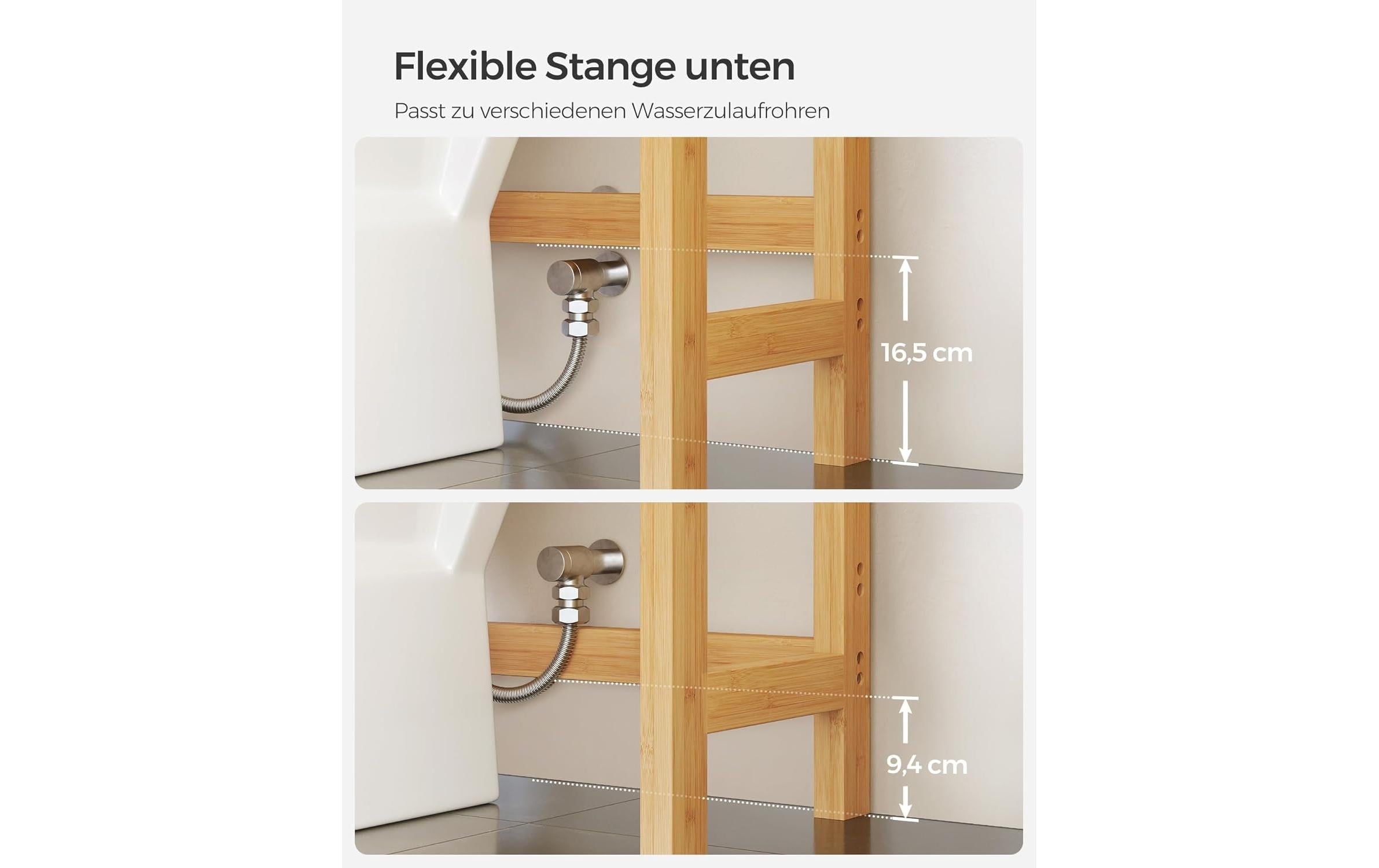 SONGMICS Étagère de salle de bain »mit 3 Ablagen 63 x 170 cm«