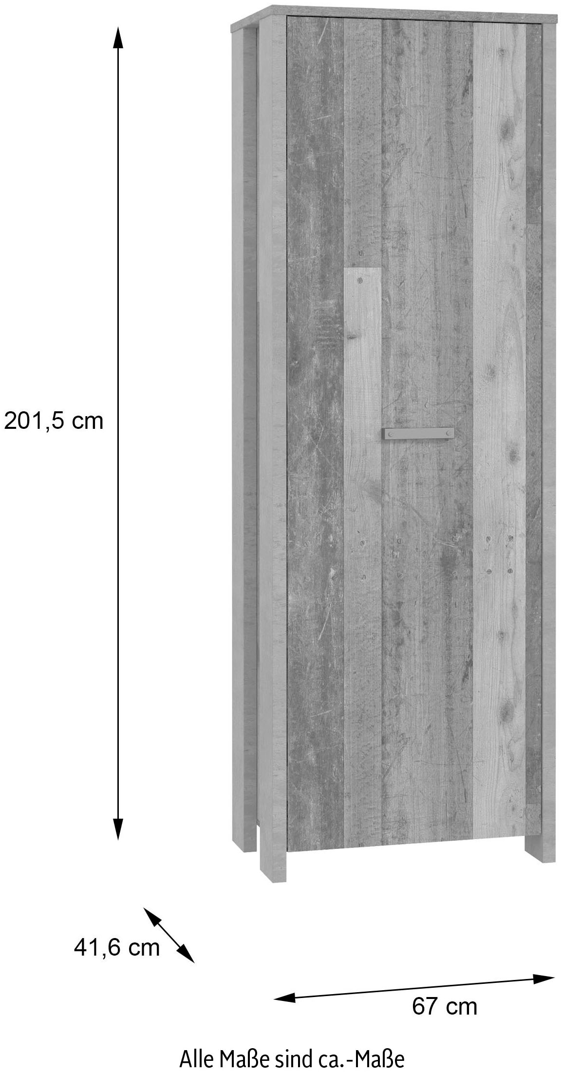 FORTE Armoire vestiaire »Clif« Hauteur env. 200 cm