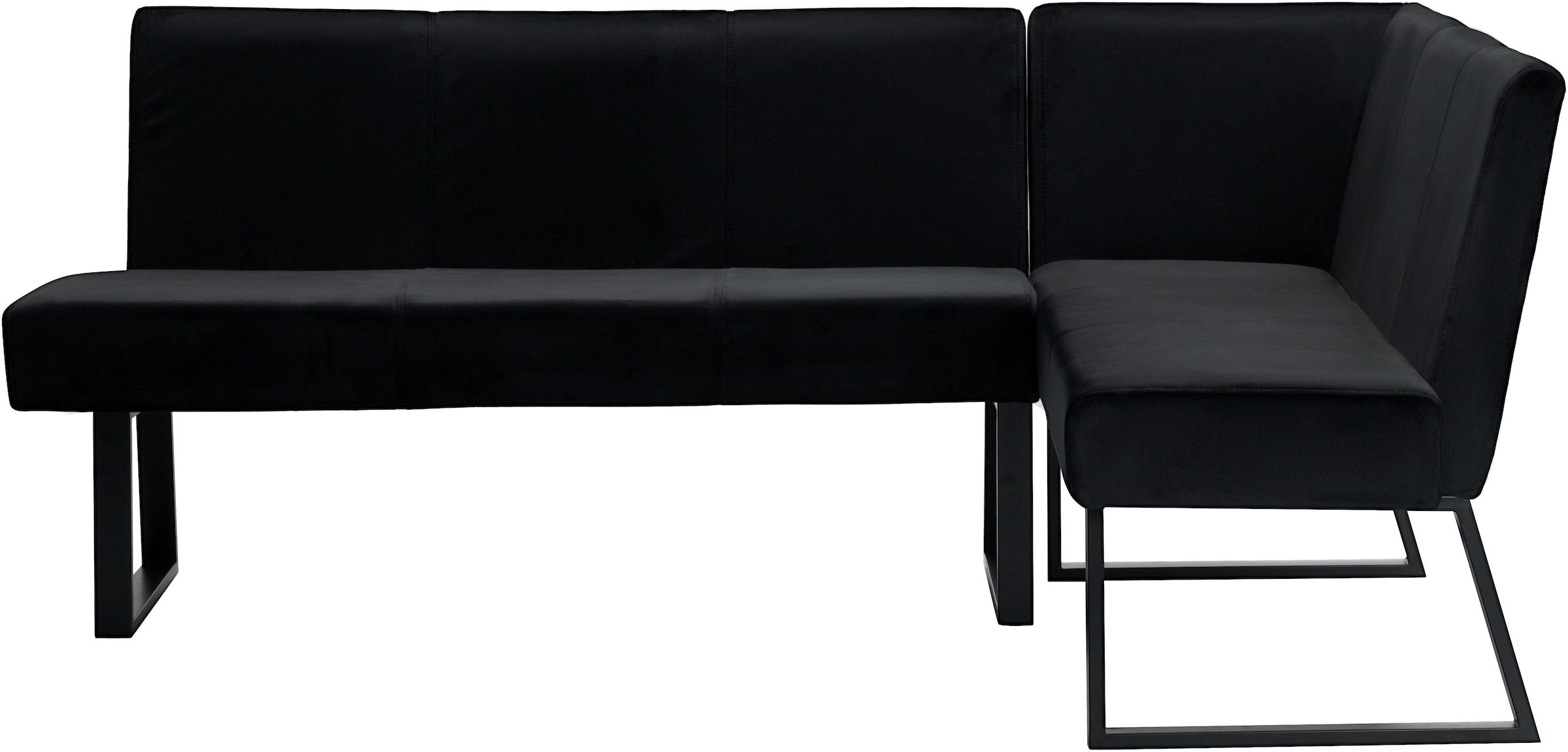 GOODproduct Banc d'angle »Gladiole,« Sitzbank, Esszimmerbank, Bank,  mit Taschenfederkern, schwarzes Metallgestell, Breite 190 cm