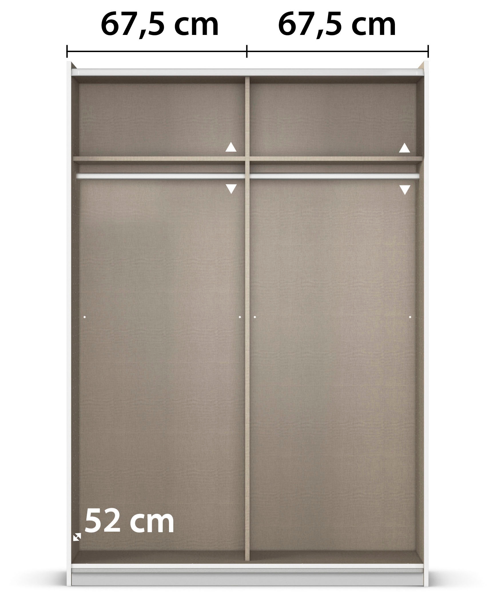 rauch Schwebetürenschrank »Subito Kleiderschrank Bestseller« Garderobe Vollspiegel Breiten 136 & 181 Höhe 197 cm - MADE IN GERMANY