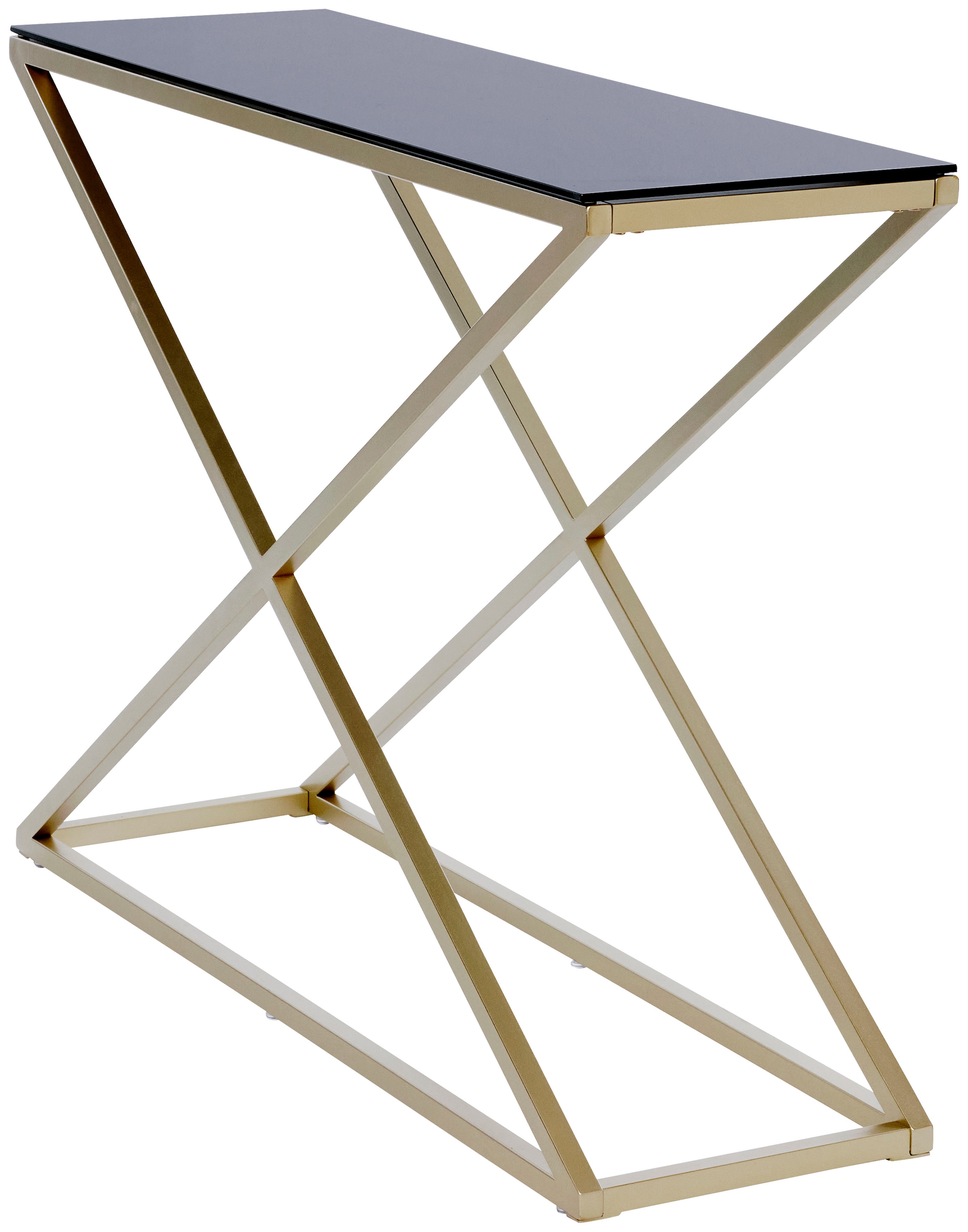 Jahnke Konsolentisch »XTRA CONSOLE« 1 Stk. tlg. Konsole/Beistelltisch in Gold-Look, aus Sicherheitsglas gefertigt