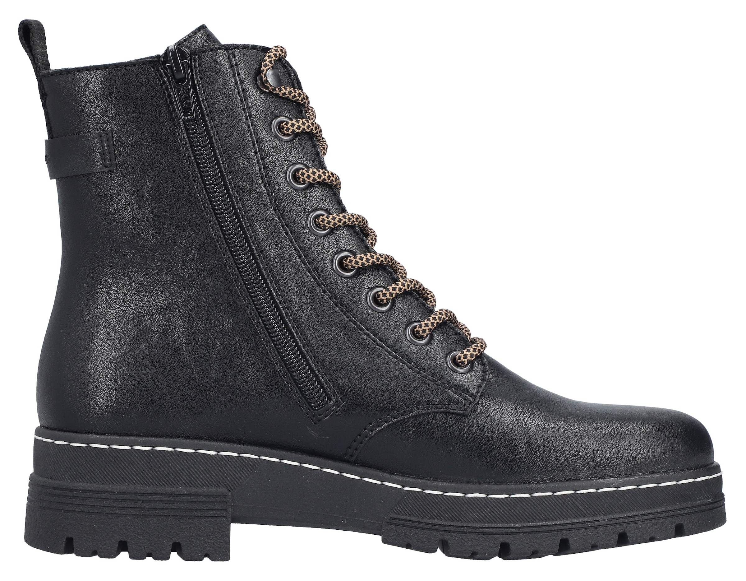 Rieker Schnürstiefelette  Schnürboots, Plateauboots, Profilsohle, mit Innenreissverschluss