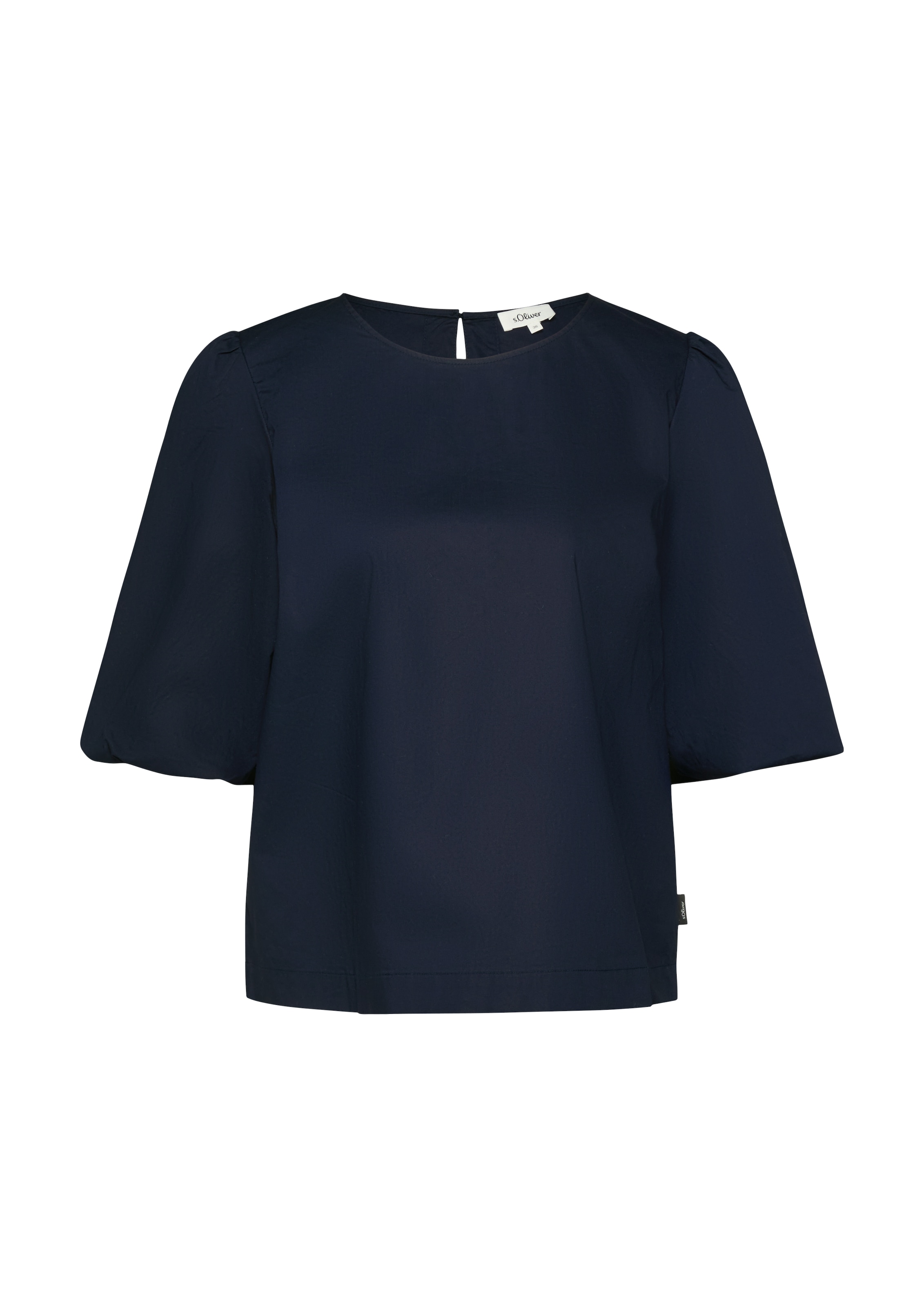 s.Oliver Blouse à enfiler mit weitem Hallbarm und Knopfvershcluss