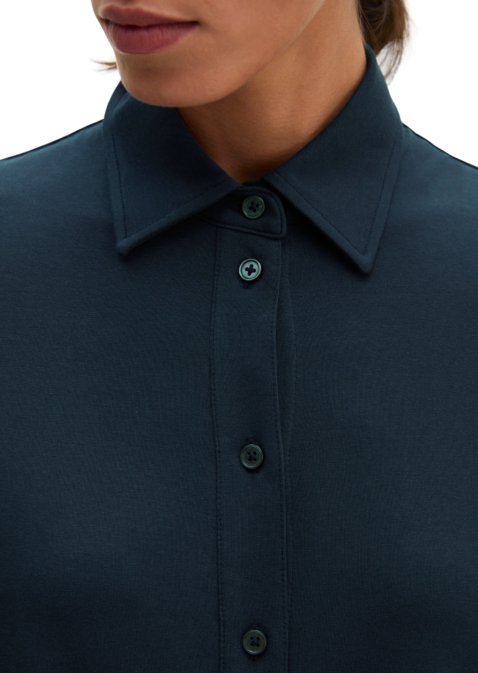 Marc O'Polo Blouse chemise en coton extensible avec effet papier