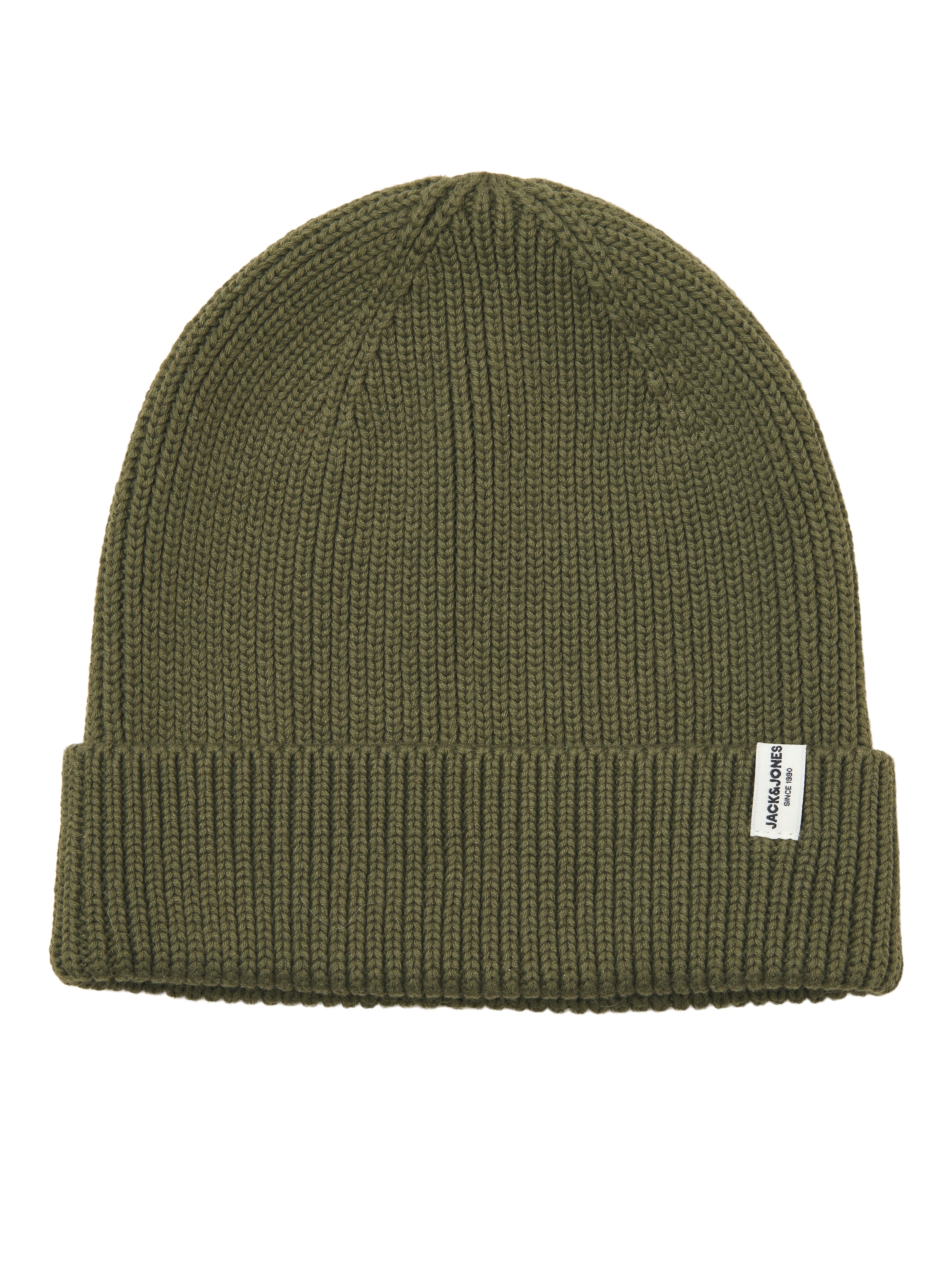 Jack & Jones Bonnet tricoté »JACBRINK BEANIE LN« coton, aspect côtelé