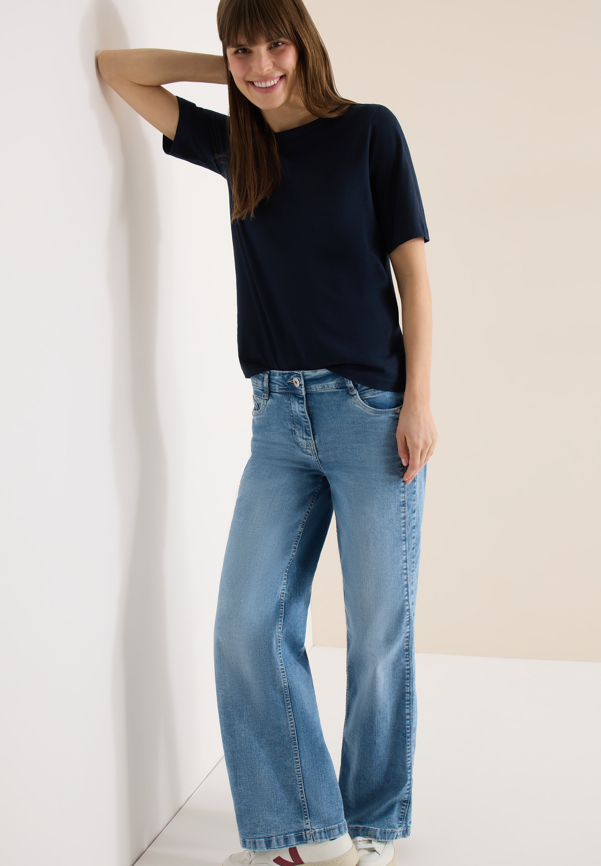 Cecil T-shirt à manches courtes aus weicher Baumwolle