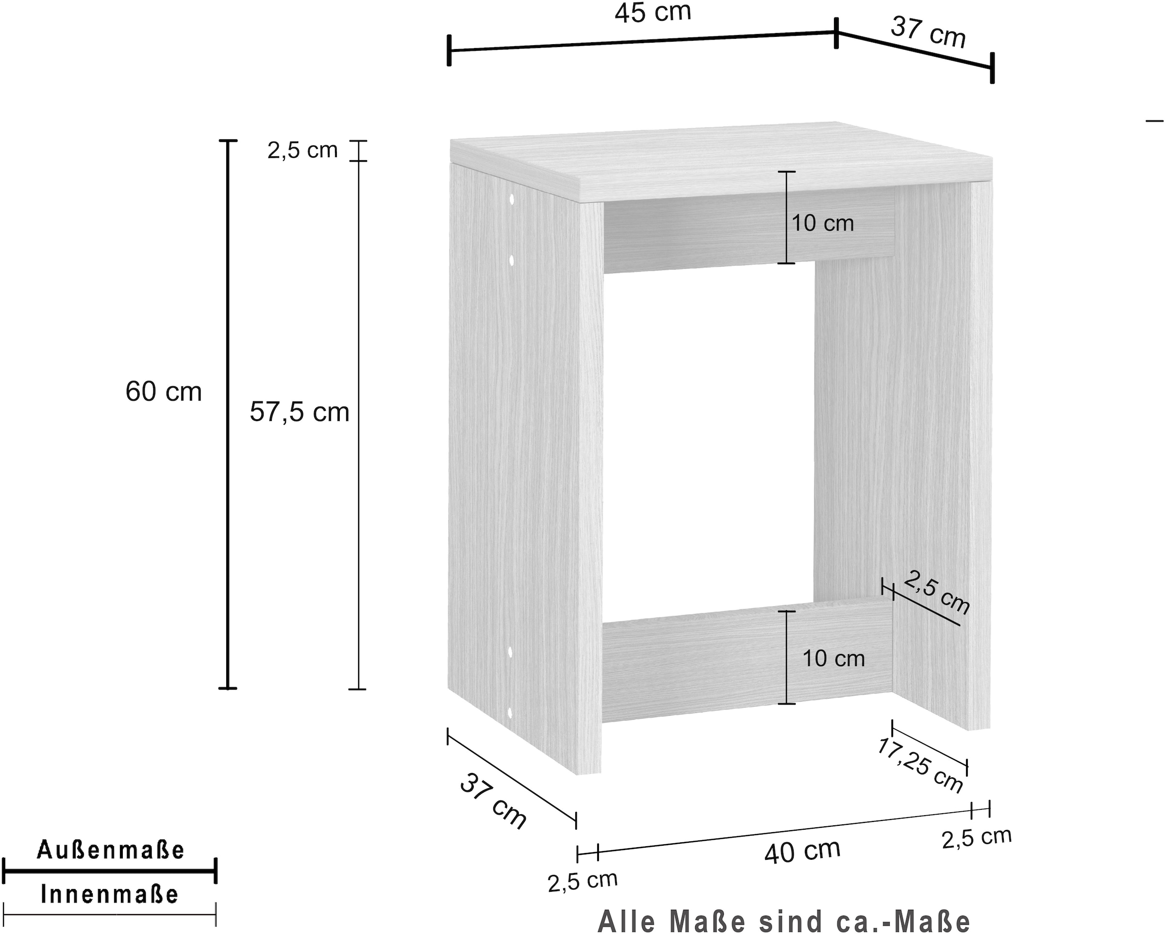 KOCHSTATION Tabouret de bar »Luna, Barstuhl, Stitzhocker, Made in Italy« Küchenhocker im 2er-Set