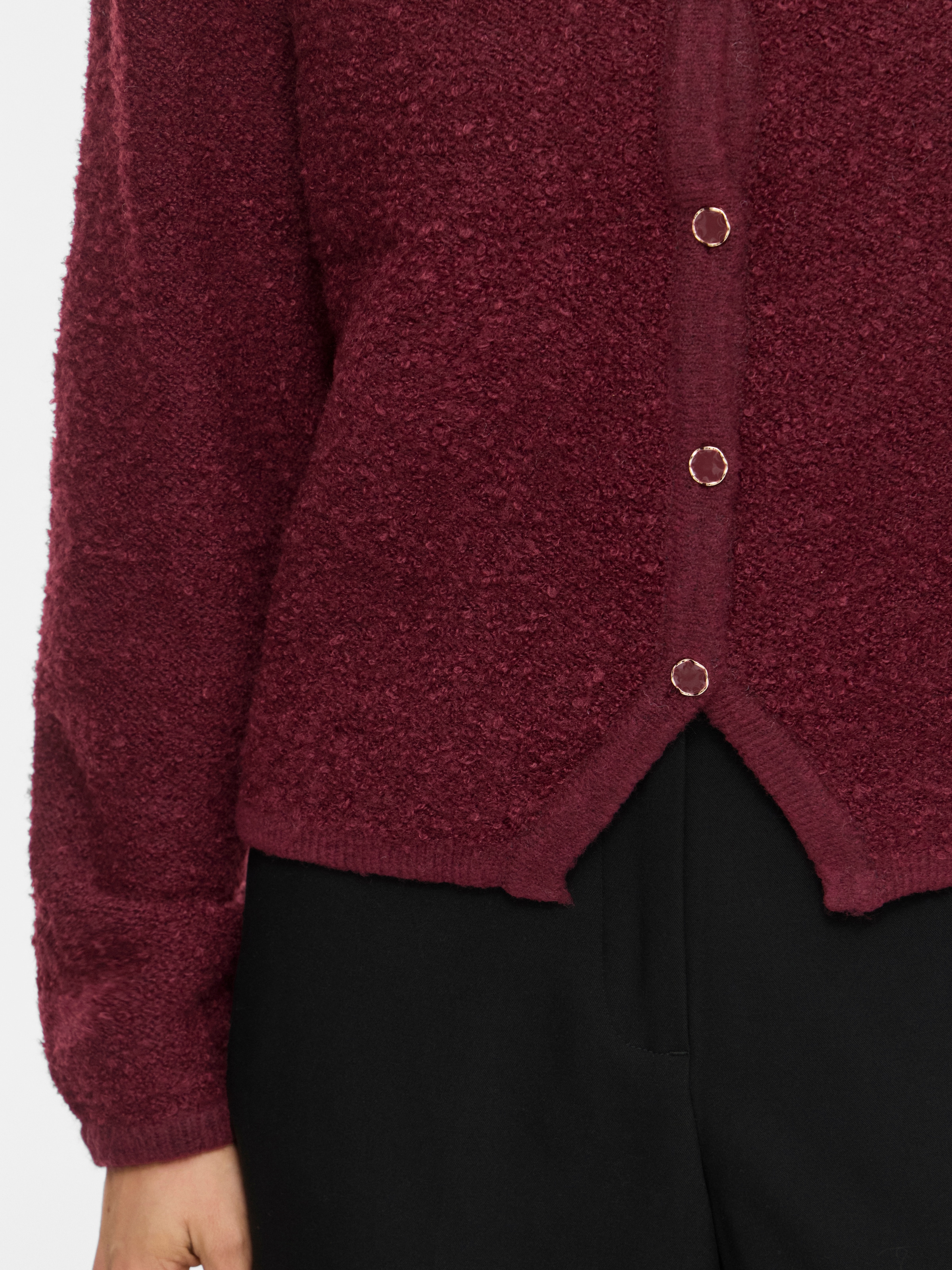 Vila Veste en tricot »VIPIGGA O-NECK L/S KNIT JACKET NOOS« mélange de matériaux