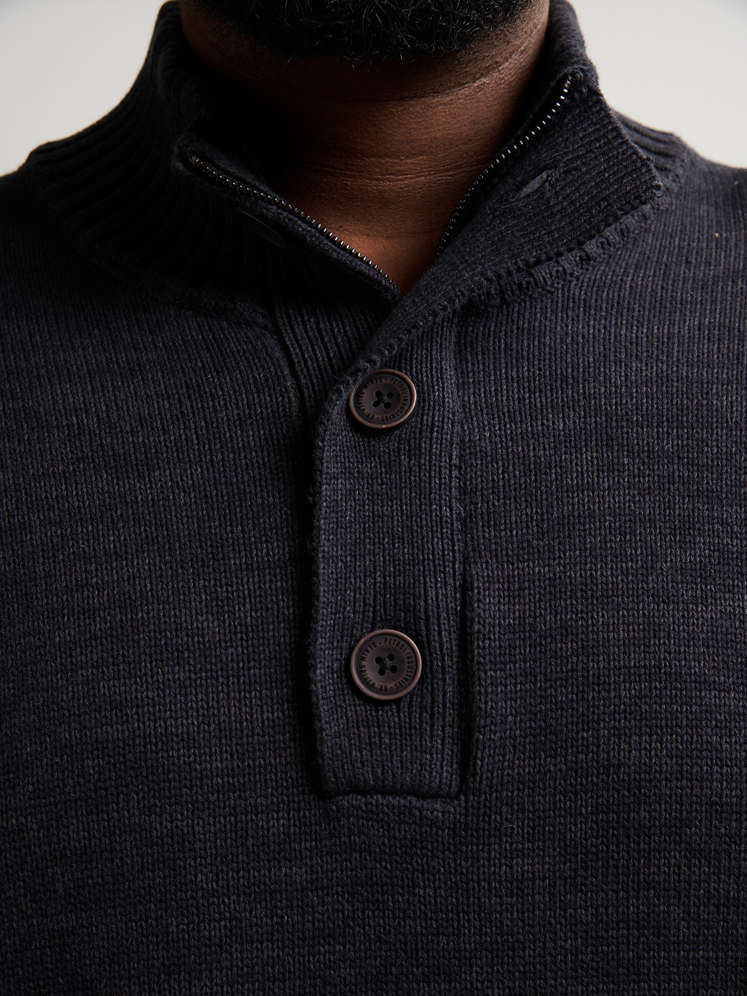 Petrol Industries Pull en tricot mit Rippbündchen