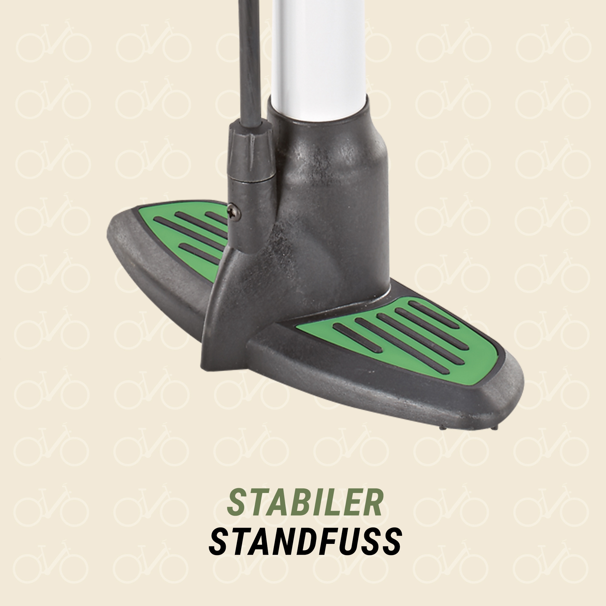 Prophete Pompe à pied »Alu-Fussstandpumpe m. digitalem Manometer«