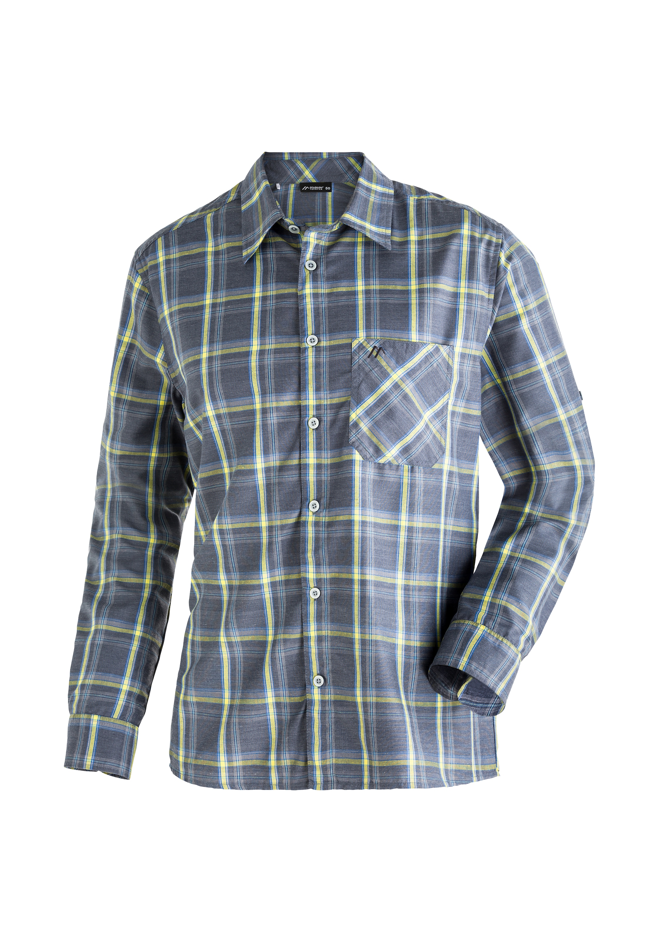 Maier Sports Chemisier fonctionnel »Claas« Herren Hemd, langarm Karohemd für Outdoor und Freizeit