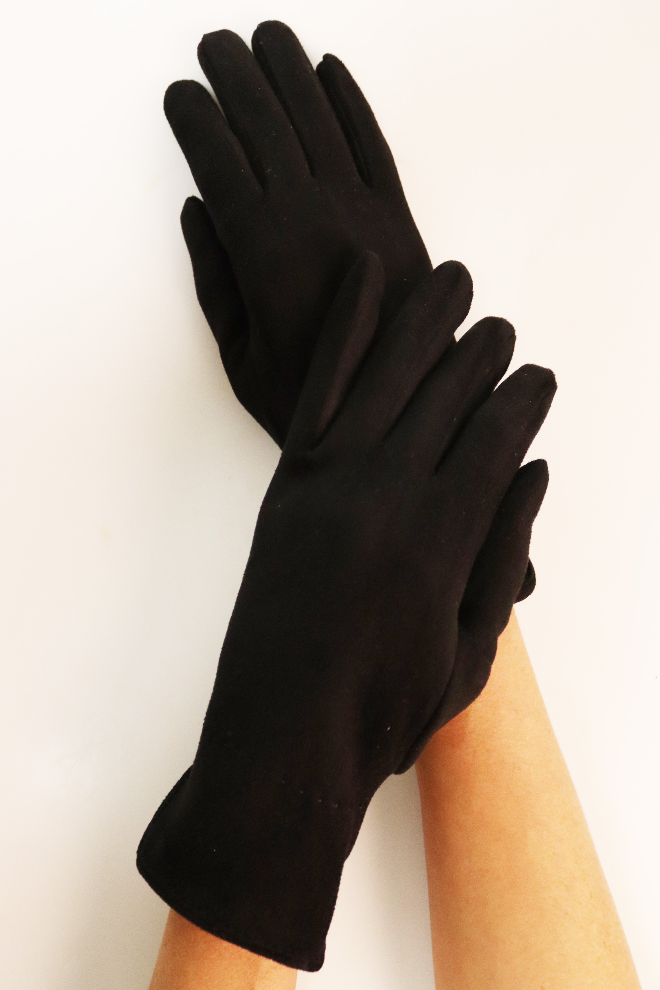 Capelli New York Gants tricotés 1 Paar,  mit Ziernaht, Metall-Logo, Feinripp-Strick, elastisch