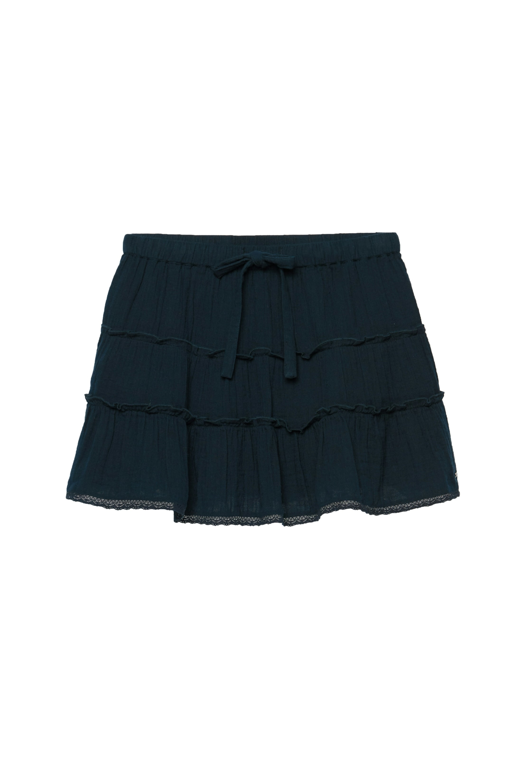 Superdry Sommerrock »CHEESECLOTH TIERED MINI SKIRT« aus Baumwolle, Regular Fit, mit Gummizug, unifarbene Optik