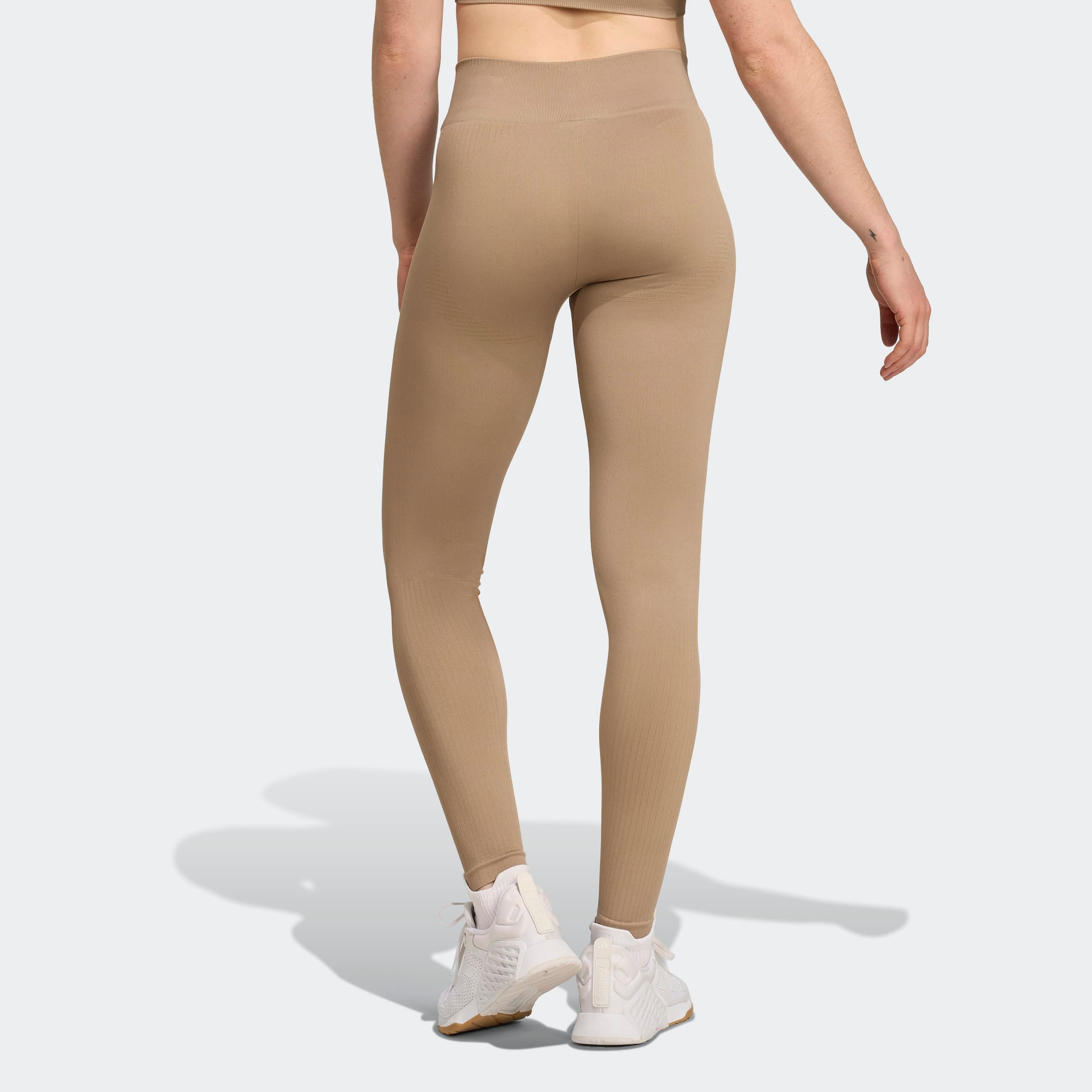 adidas Performance Trainingstights »WORKOUT ESSENTIALS FULL-LENGTH KNIT LEGGINGS«  nahtloses Strickmaterial, stützend, mit CLIMACOOL