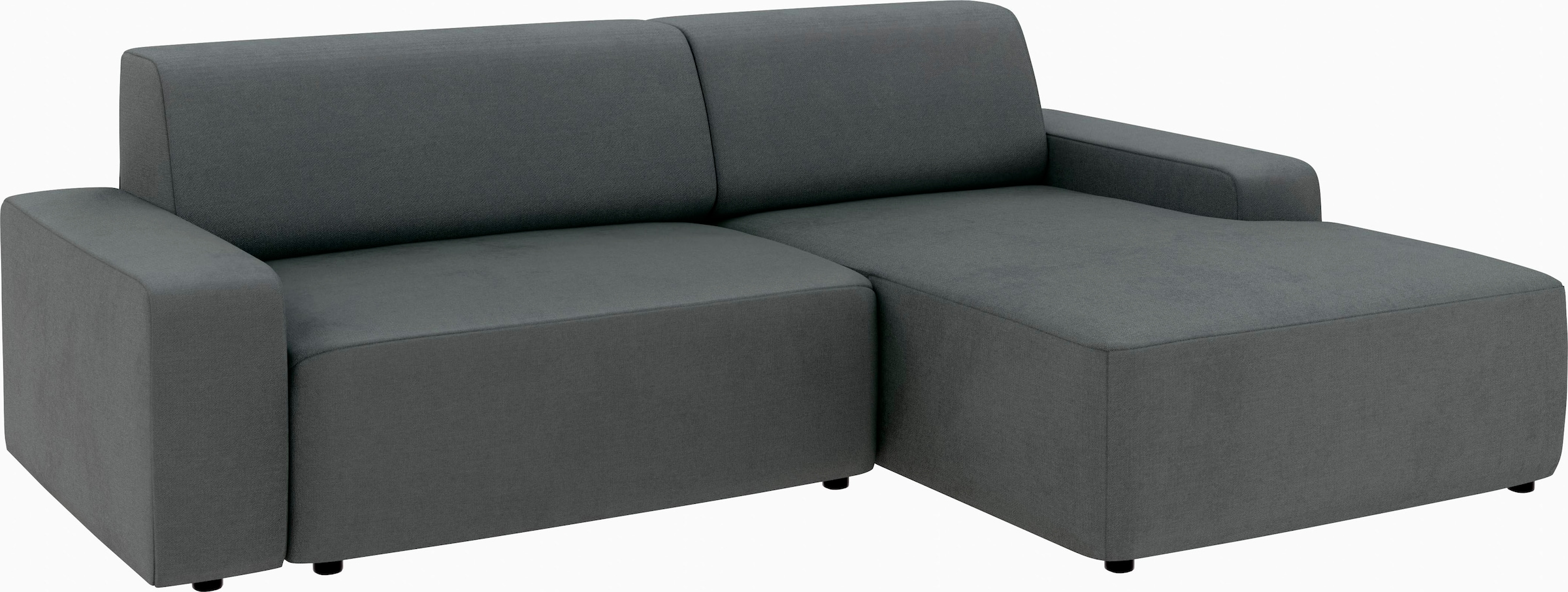 TRENDMANUFAKTUR Canapé d'angle »Wien, wahlweise mit Sitzvorschub und Bettkasten, Breite 246 cm« Forme en L, en velours côtelé tendance