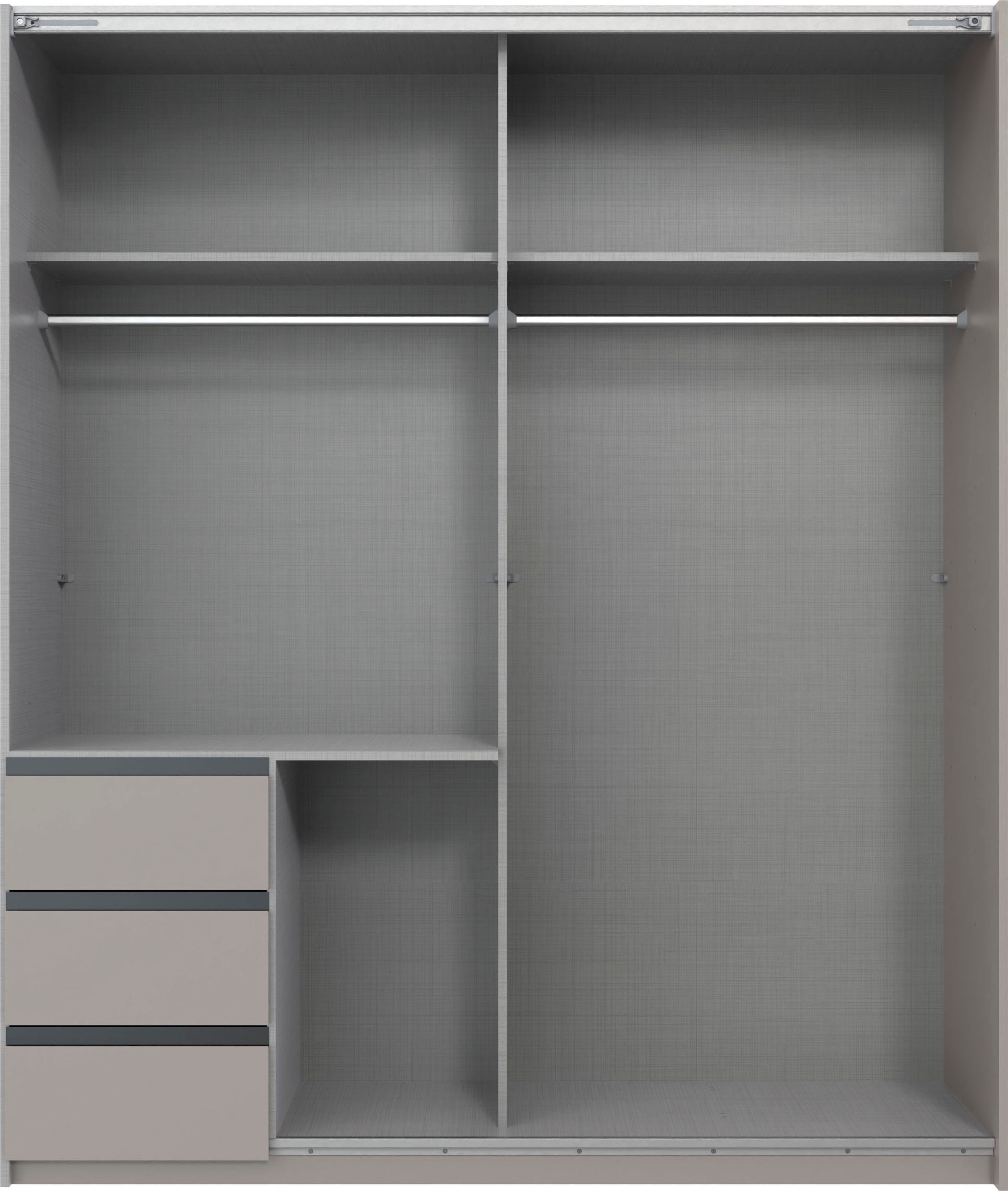 Wimex Armoire à portes coulissantes »Stade, B: 168cm, inkl. Spiegel und von aussen bedienbaren Schubladen« erhältlich in verschiedenen Farben