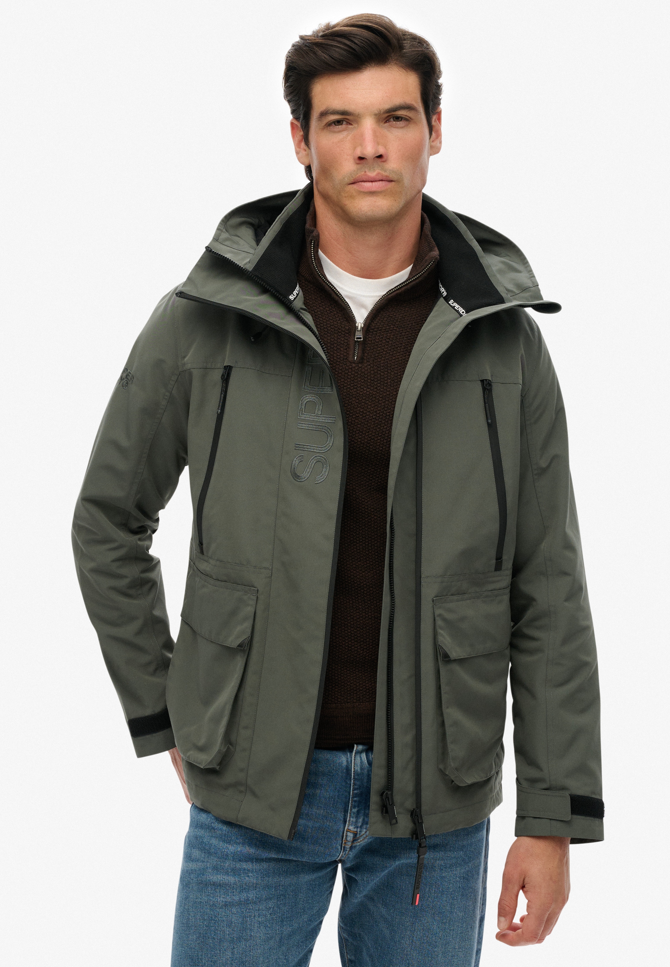 Superdry Outdoorjacke »HOOD ULTIMATE EMB WINDBREAKER« mit Kapuze