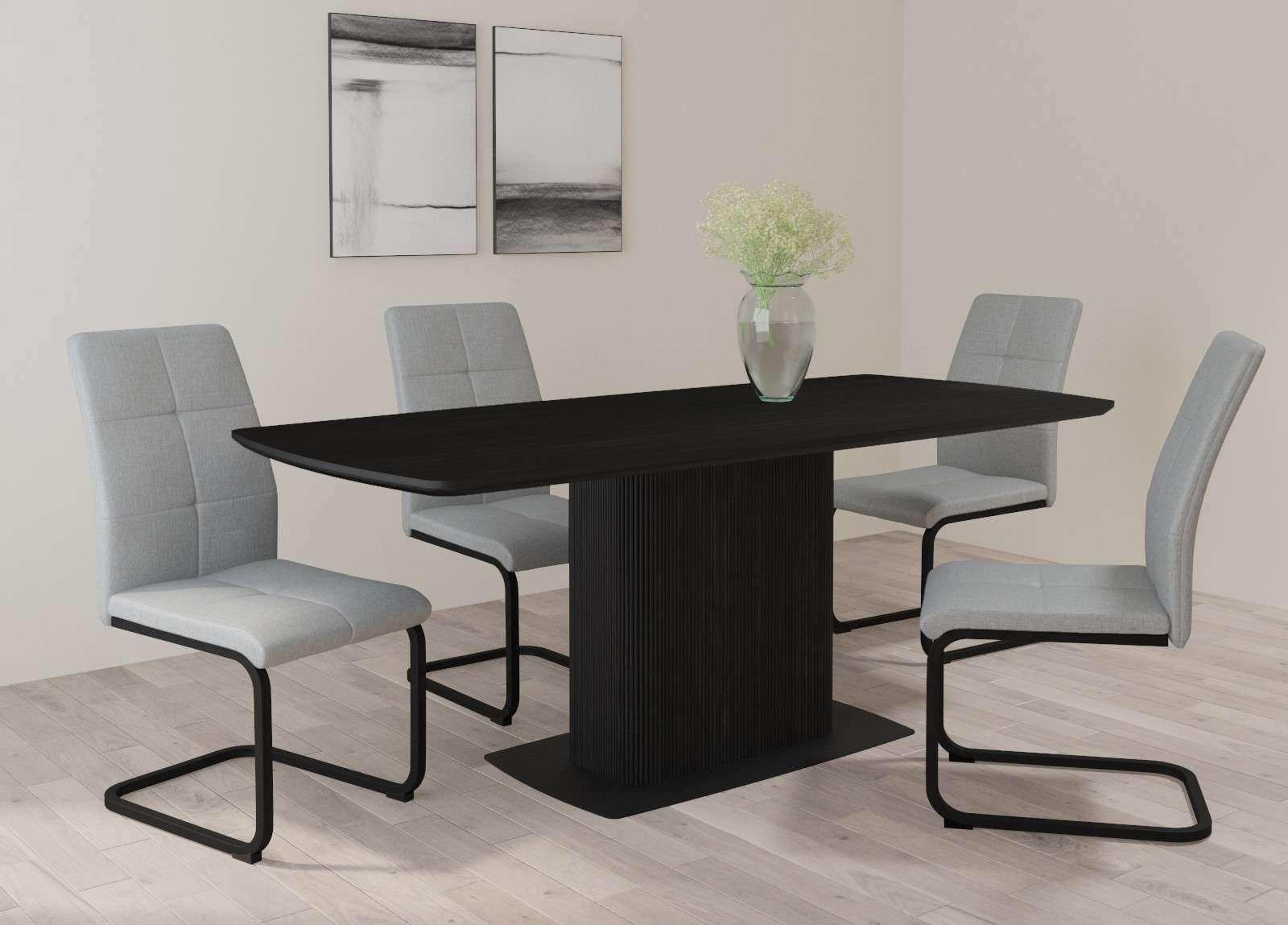 GOODproduct Esszimmerstuhl »Calgoty« () 2 Stk.Freischwinger, gepolsterte Rückenlehne und Sitzfläche, Sitzhöhe 48 cm