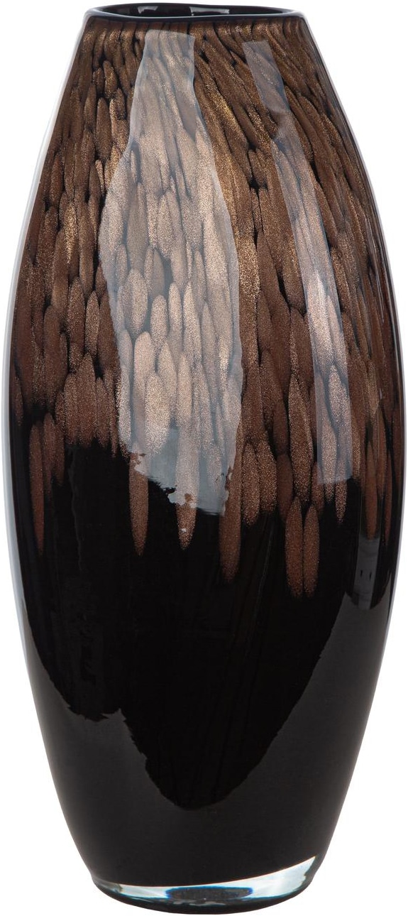 GILDE Vase de table »Glass Art, Vase, "Lemark", Glas, schwarz« vase, Lemark, vase décoratif, design, élégant, moderne, tendance, accroche-regard