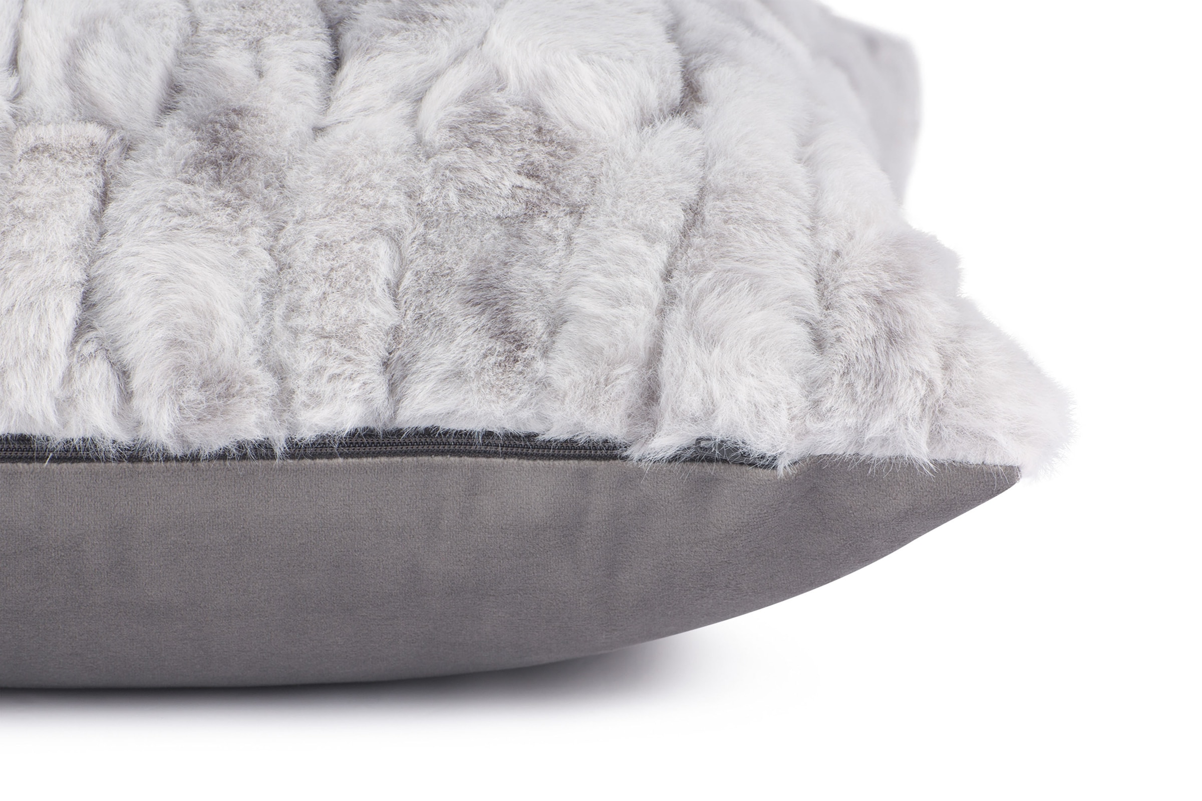 Musterring Dekokissen »Furry« 45 x 45cm, Wendekissen, 2 verschiedene Oberflächen