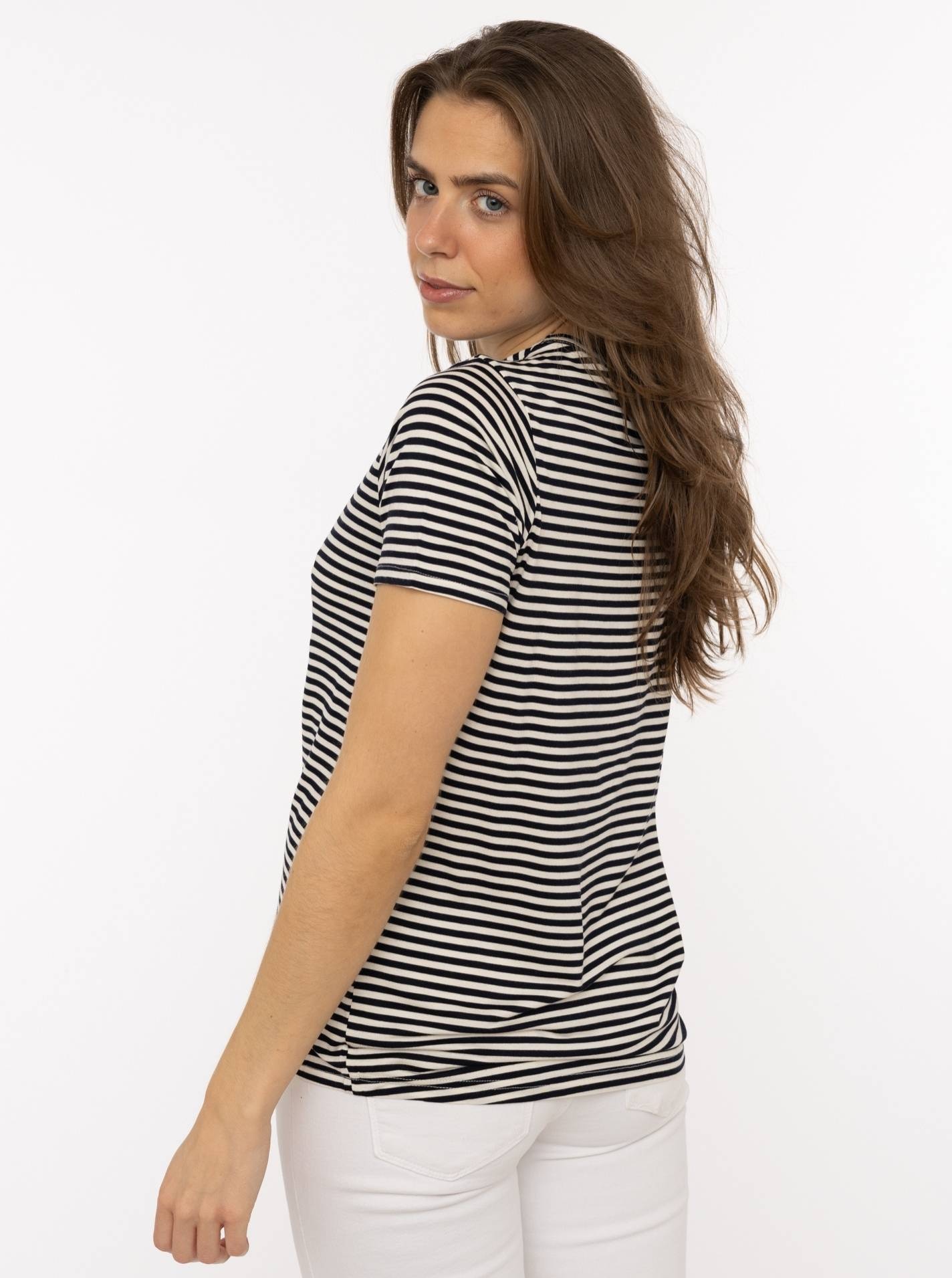 Zwillingsherz T-Shirt »"Heimat Anker"« gestreift, rundes Motiv mit Anker, Rundhals