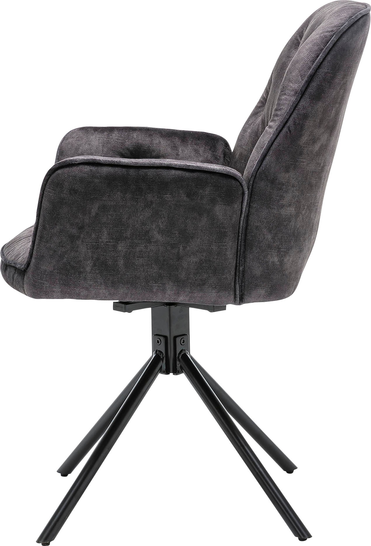 byLIVING Esszimmerstuhl »Sarina« (Set) 2er-Set, hochwertiger Vintage-Samt Bezug mit Steppung, 360Grad drehbar