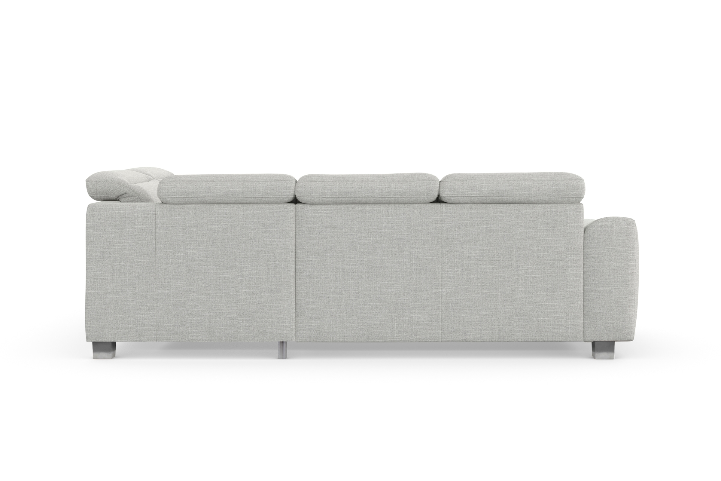 sit&more Canapé d'angle »Dundee L-Form« mit Federkern und Edelstahlfüssen, wahlweise mit Kopfteilverstellung