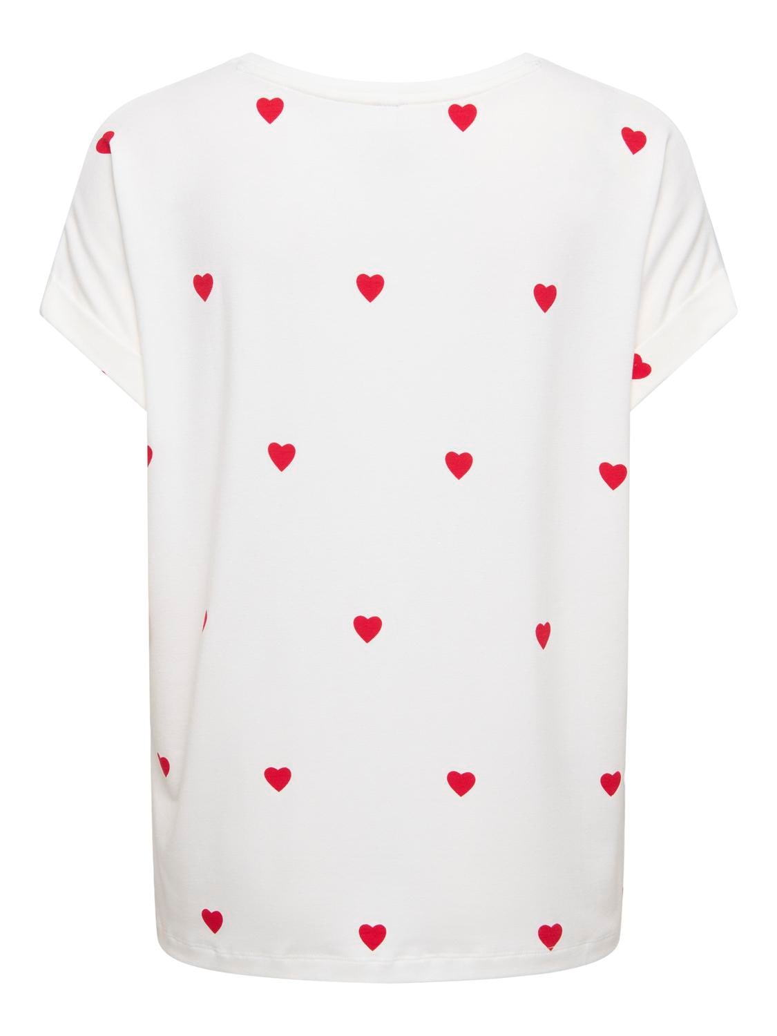 ONLY T-shirt à manches courtes »ONLMOSTER S/S AOP TOP CS JRS« Viskosemischung, regular fit, Rundhals