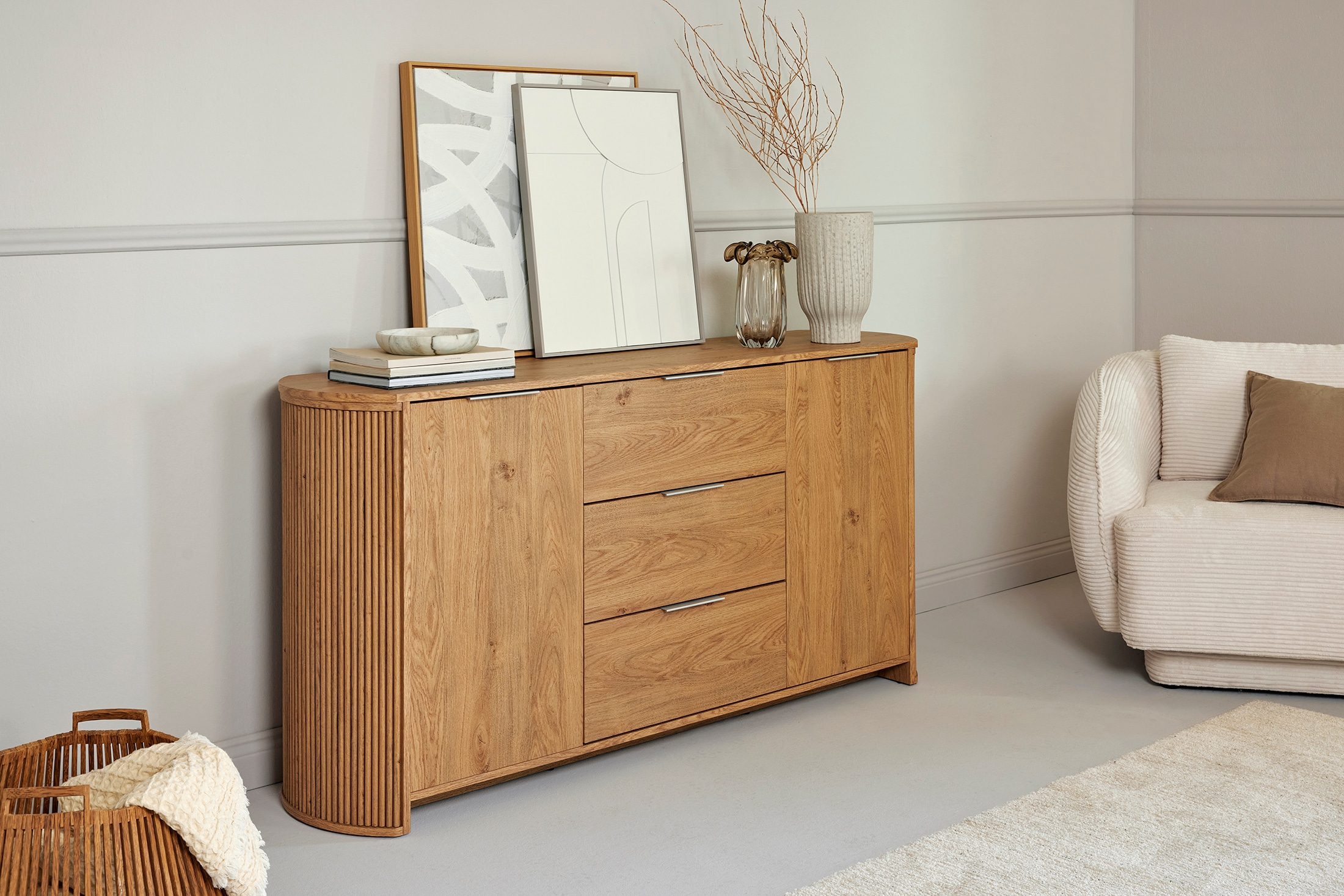 Jahnke TV-Board »MOON TV 175« 1 Stk. tlg. Sideboard, 2 Türen & 3 Schubladen, abgerundet, Breite ca. 160 cm