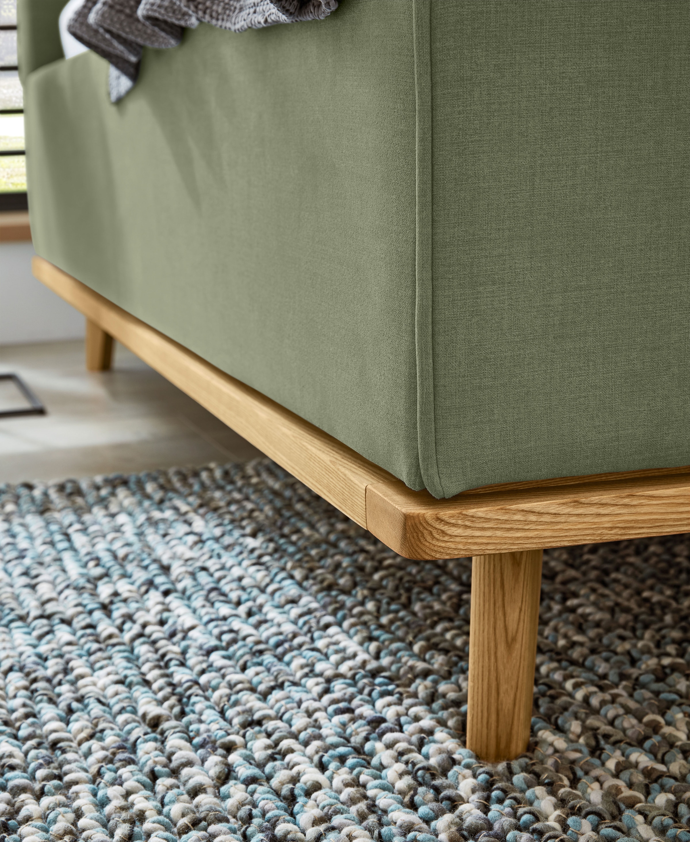 Musterring Lit rembourré »Delphi« Eicherahmen massiv, Kopfteil mit Steppung