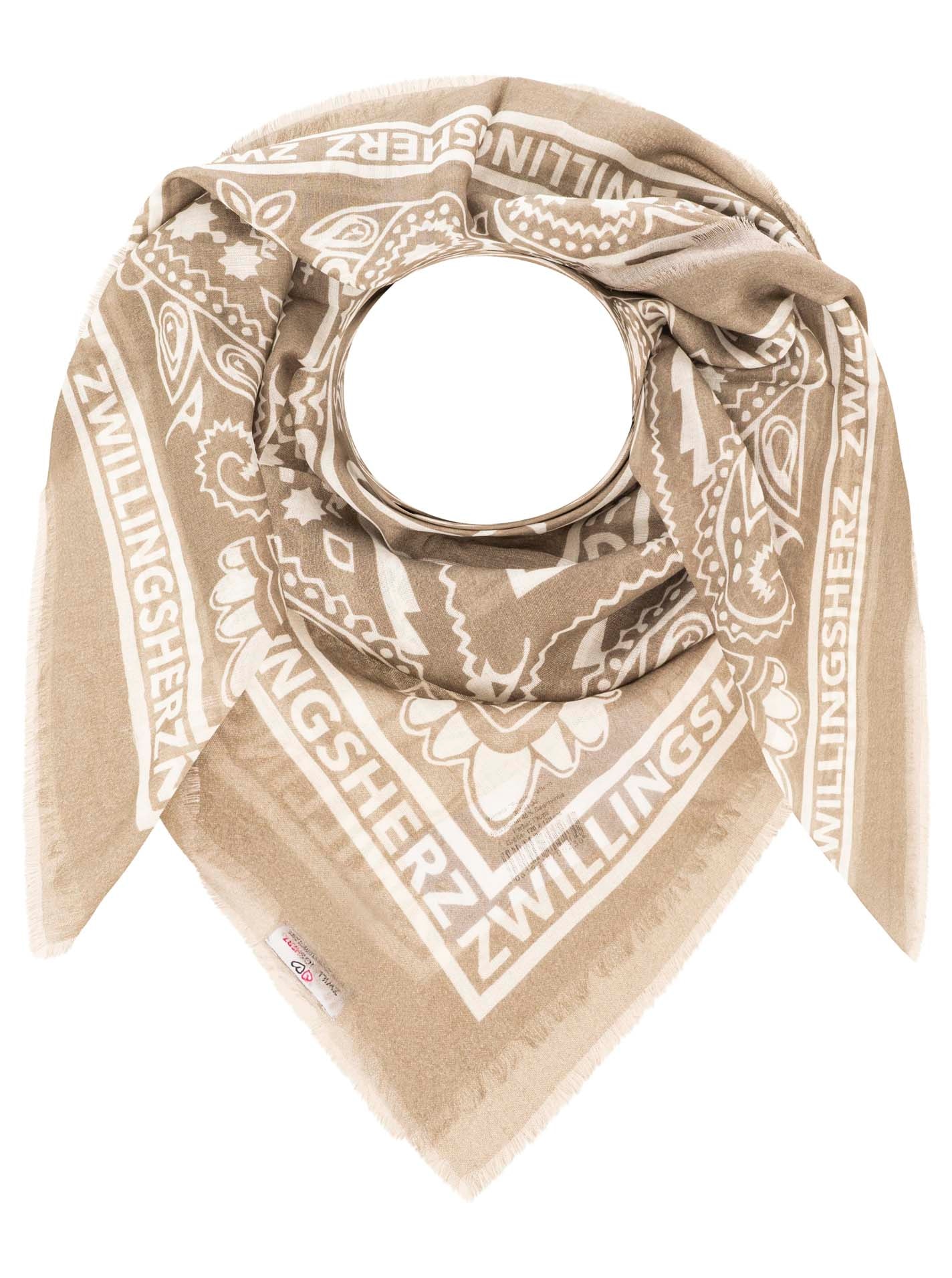 Zwillingsherz Modetuch »"Paisley Pattern"« Paisley Muster, Fransenabschlüsse rundum, leichtes Material