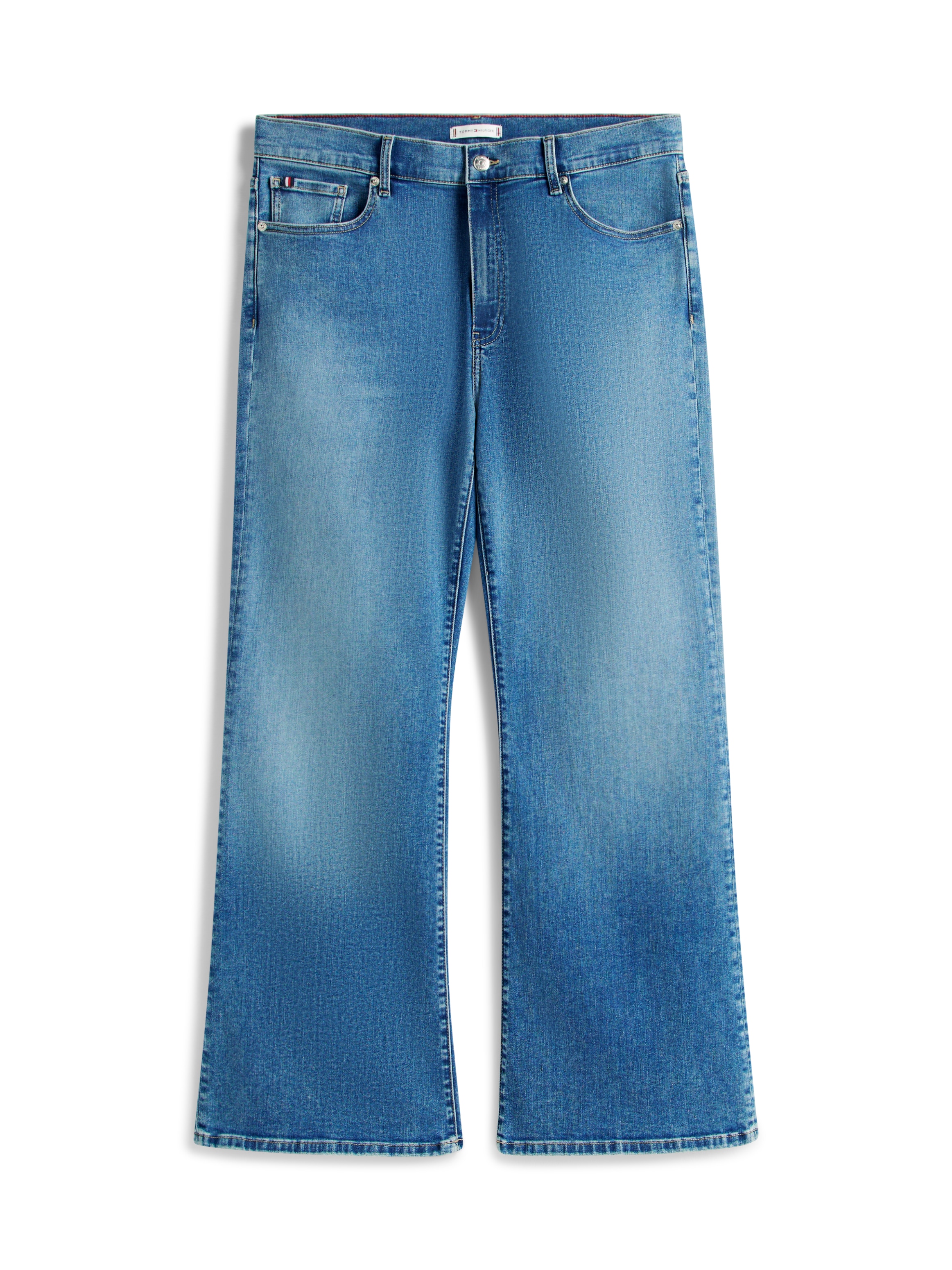 Tommy Hilfiger Curve Bootcut-Jeans »CRV DNM FINN FLARE RW« in grossen Grössen, in ausgestellter Form