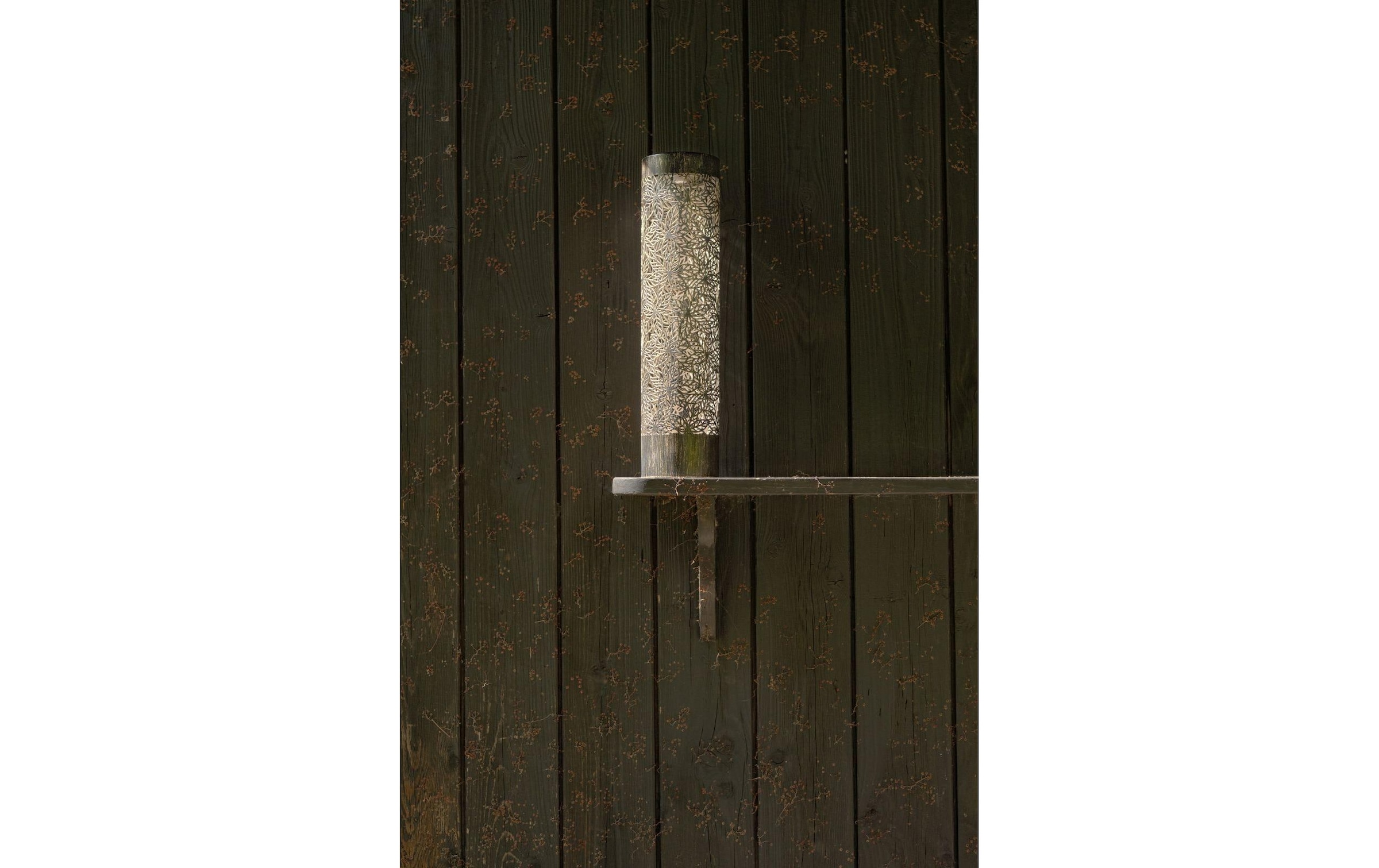 STT Lanterne »Solar Antic Pillar Grazie 38 cm« Solarbetriebenes Windlicht aus Metall mit Dämmerungsschalter