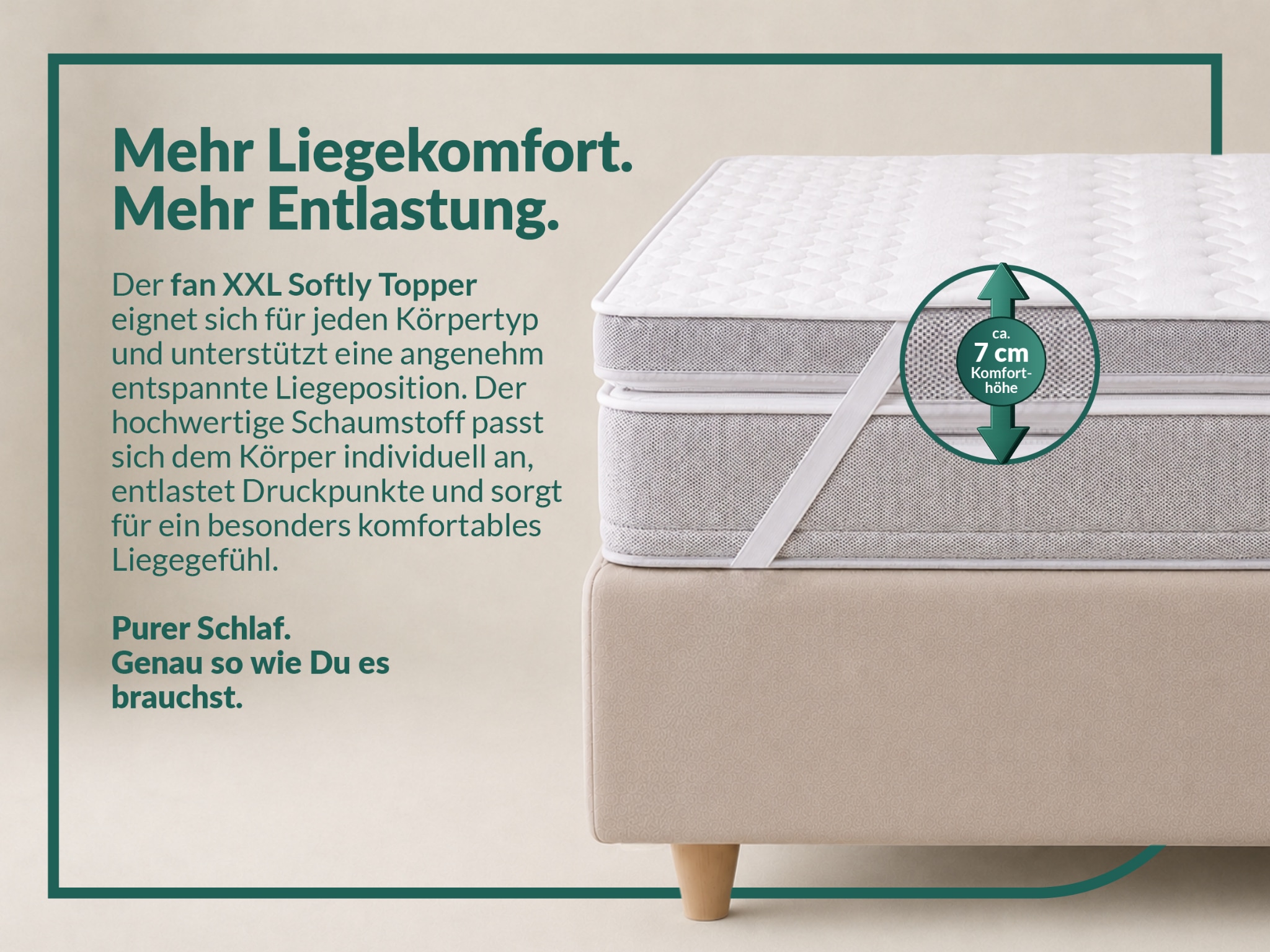 fan Topper »Softly XXL Plus, Topper 90x200, 140x200 cm und weitere Grössen« Kundenliebling, über 1500 positive Bewertungen >Made in Germany<