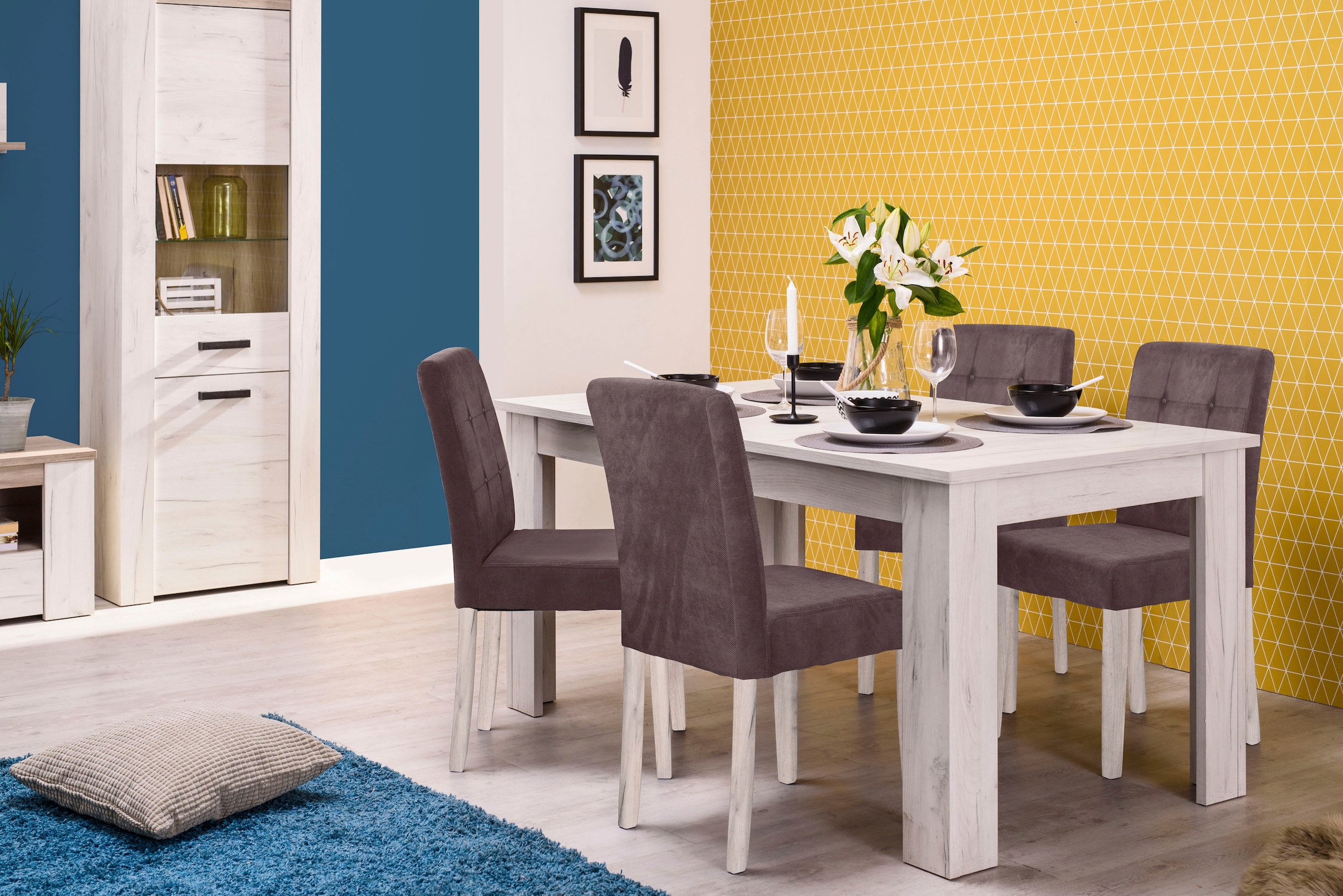 INOSIGN Table de salle à manger »Oscar« Verlängerbar durch Einlegeplatte (40cm)