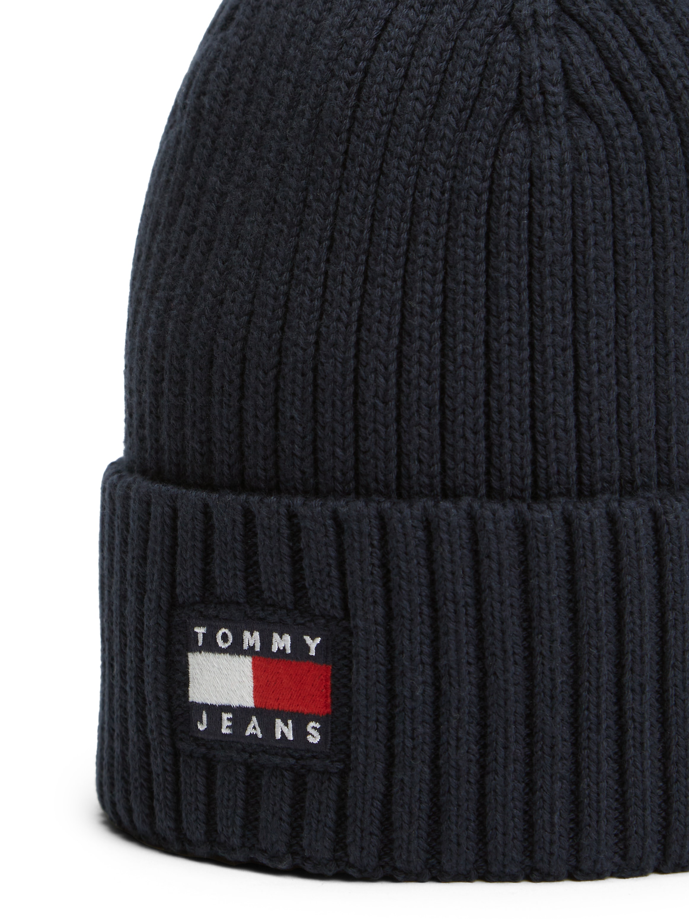 Tommy Jeans Bonnet »TJM HERITAGE CORE« maille côtelée, revers, coupe normale