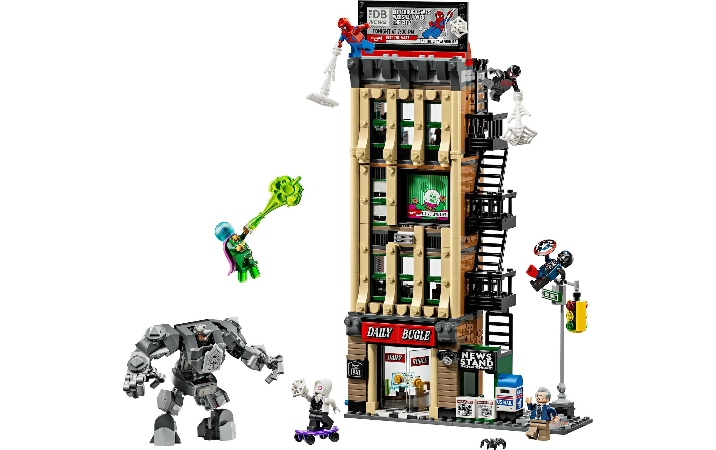 LEGO® Konstruktionsspielsteine »Marvel Spider-Man vs. Mysterio: Daily Bugle«