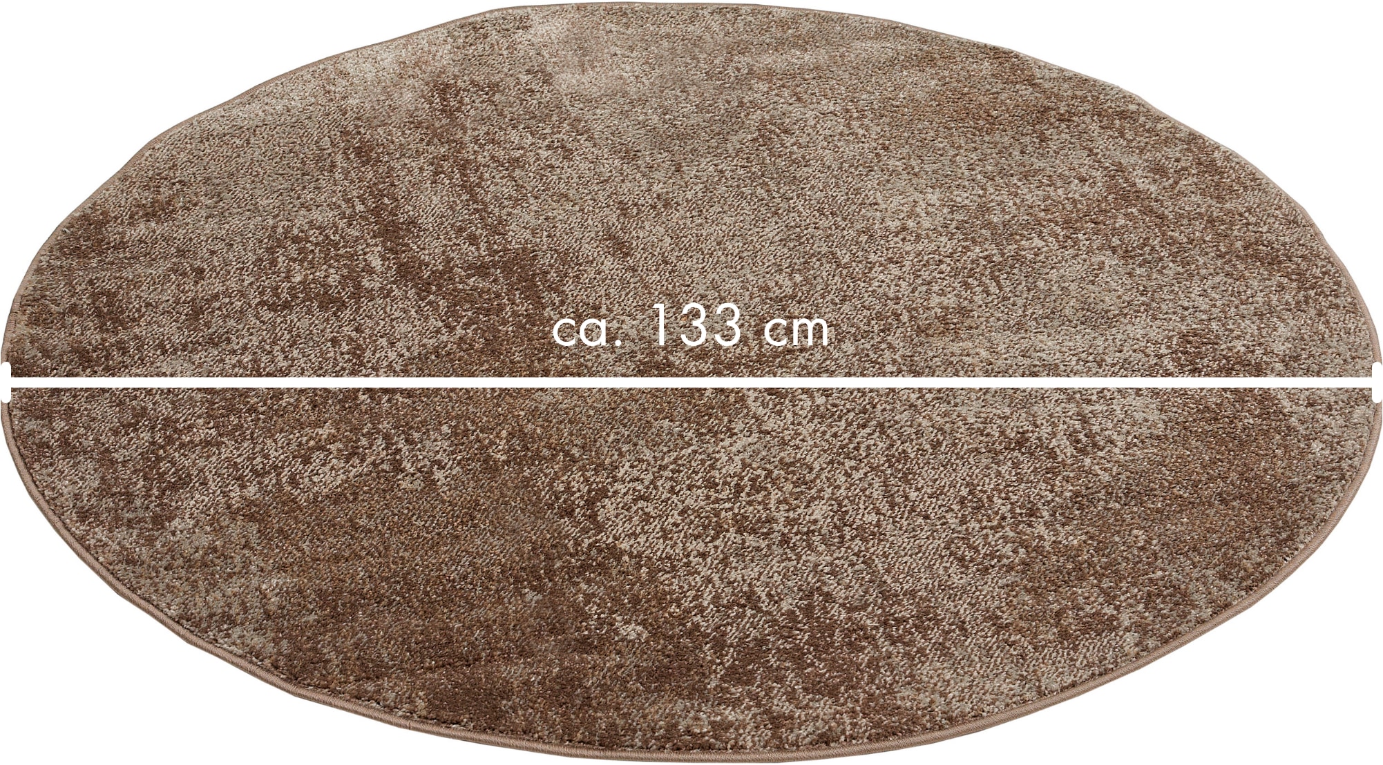 Andiamo Teppich »Luna« rund 7 mm Höhe Kurzflor, modernes Design, meliert, Wohnzimmer, Schlafzimmer